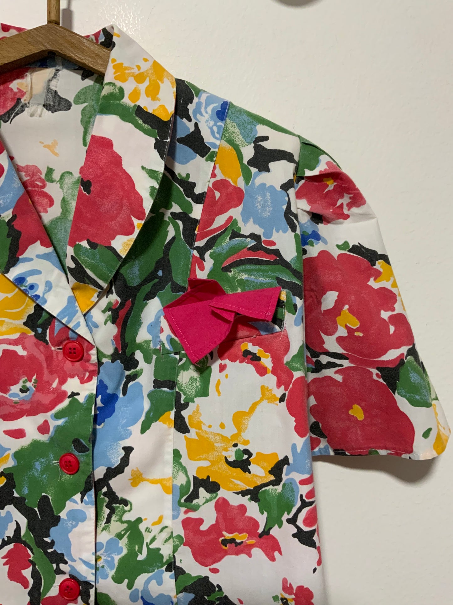 Veste légère Fleurs Vintage 1980