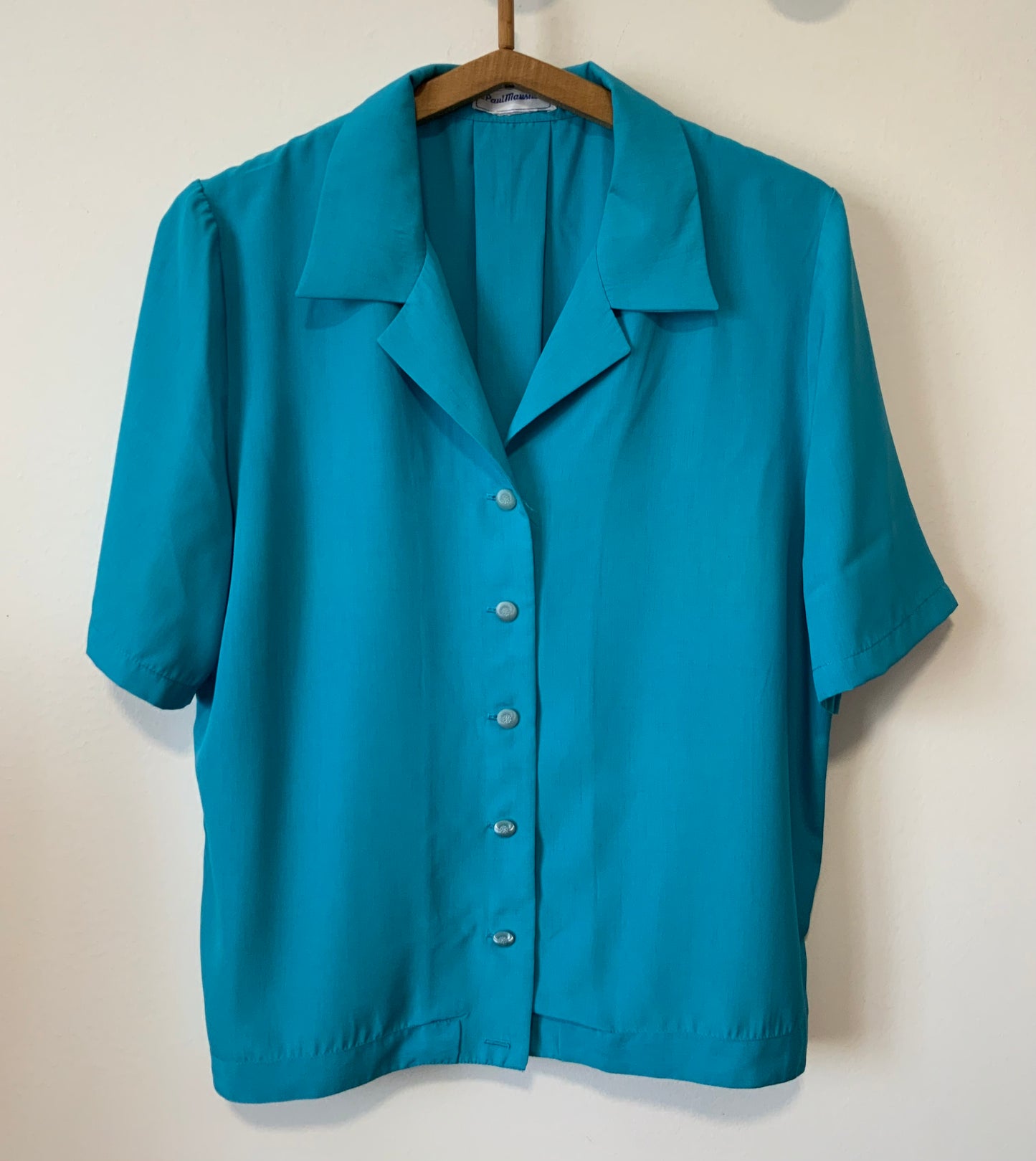 Chemisier Turquoise Paul Mausner Vintage 1990