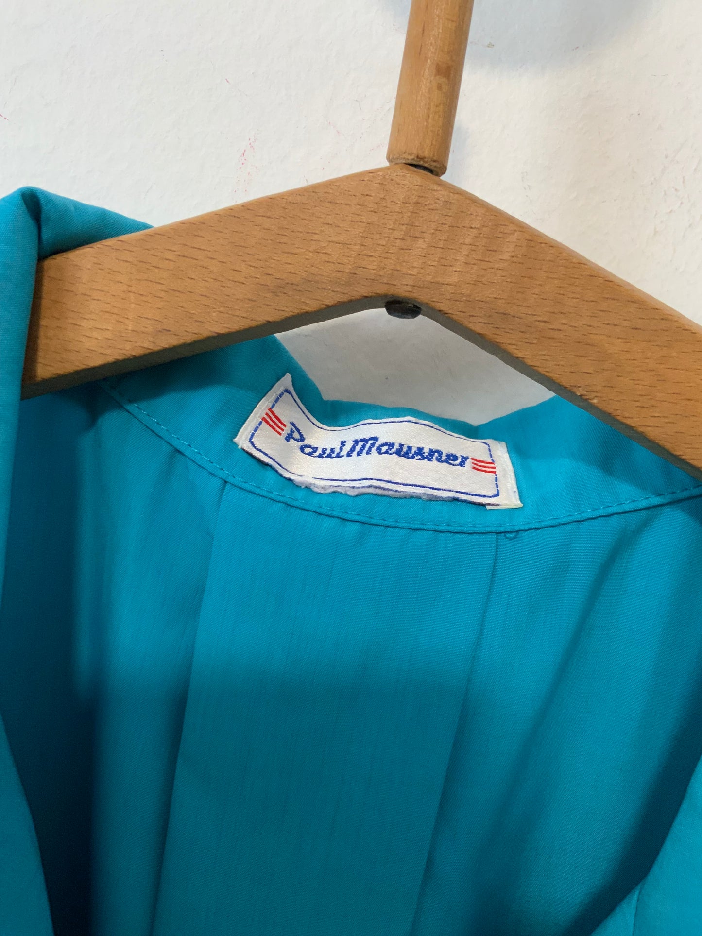 Chemisier Turquoise Paul Mausner Vintage 1990