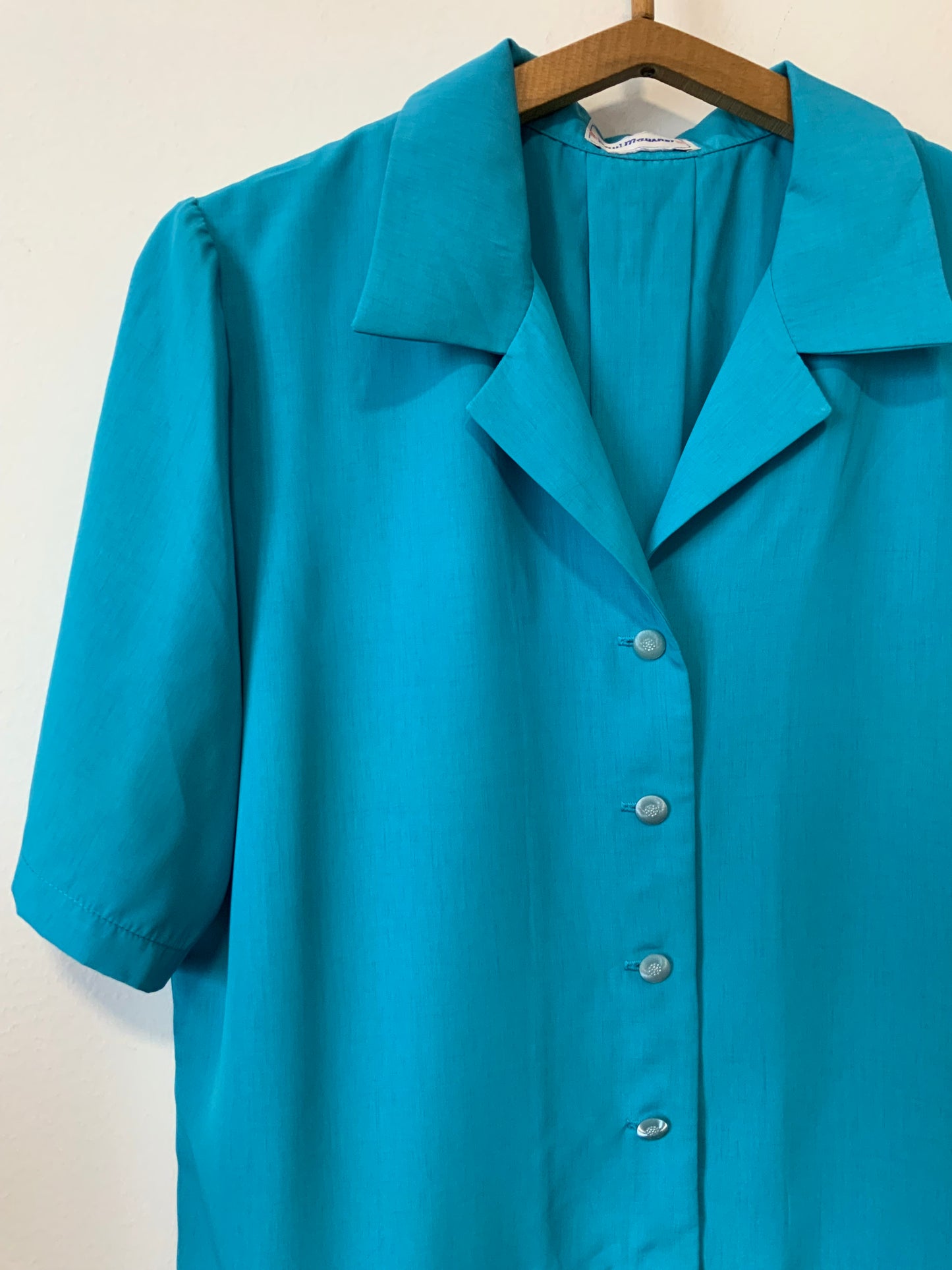 Chemisier Turquoise Paul Mausner Vintage 1990