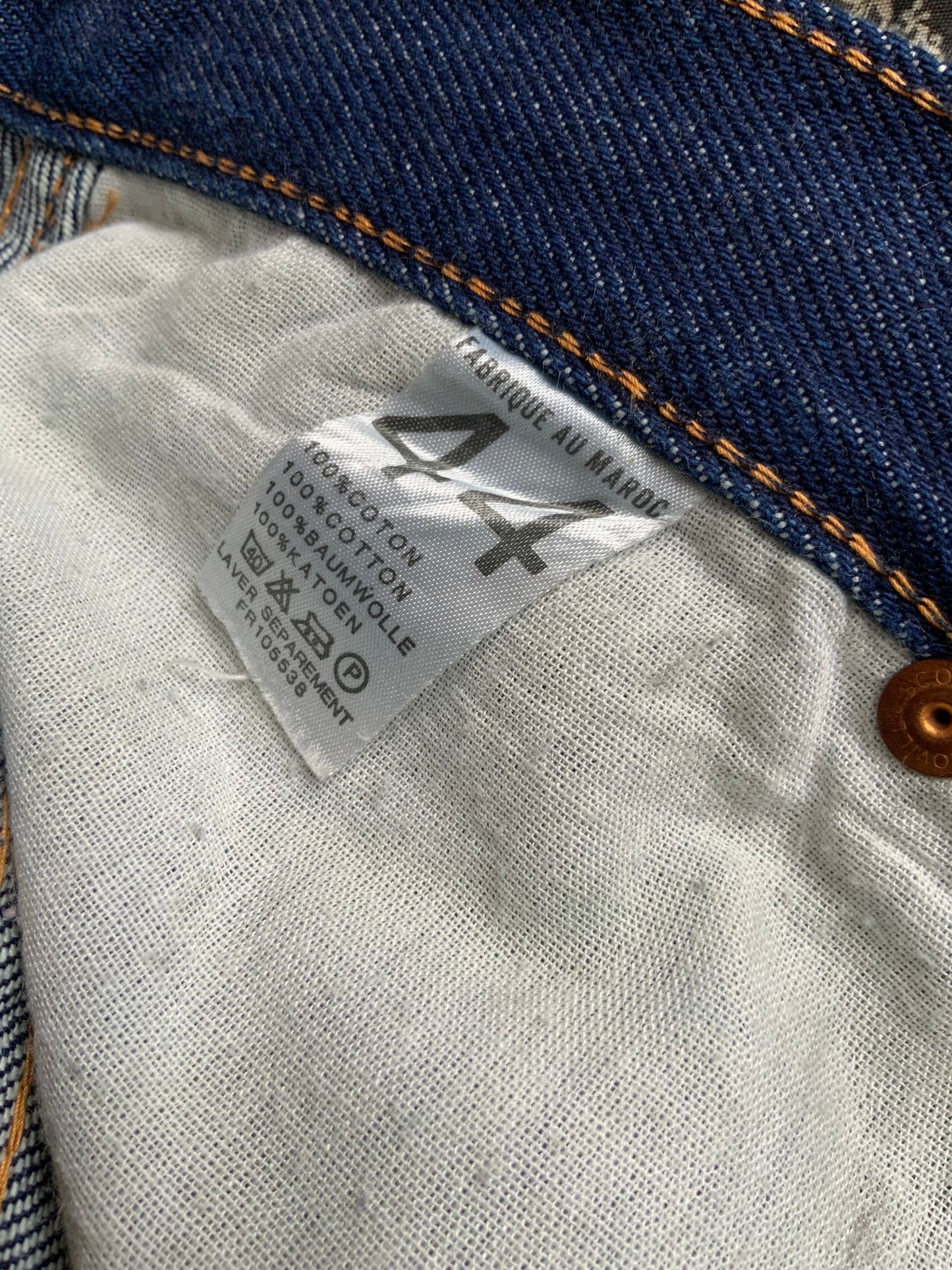 Jean Brut Vintage coton 1980 Elvis Forme Mom