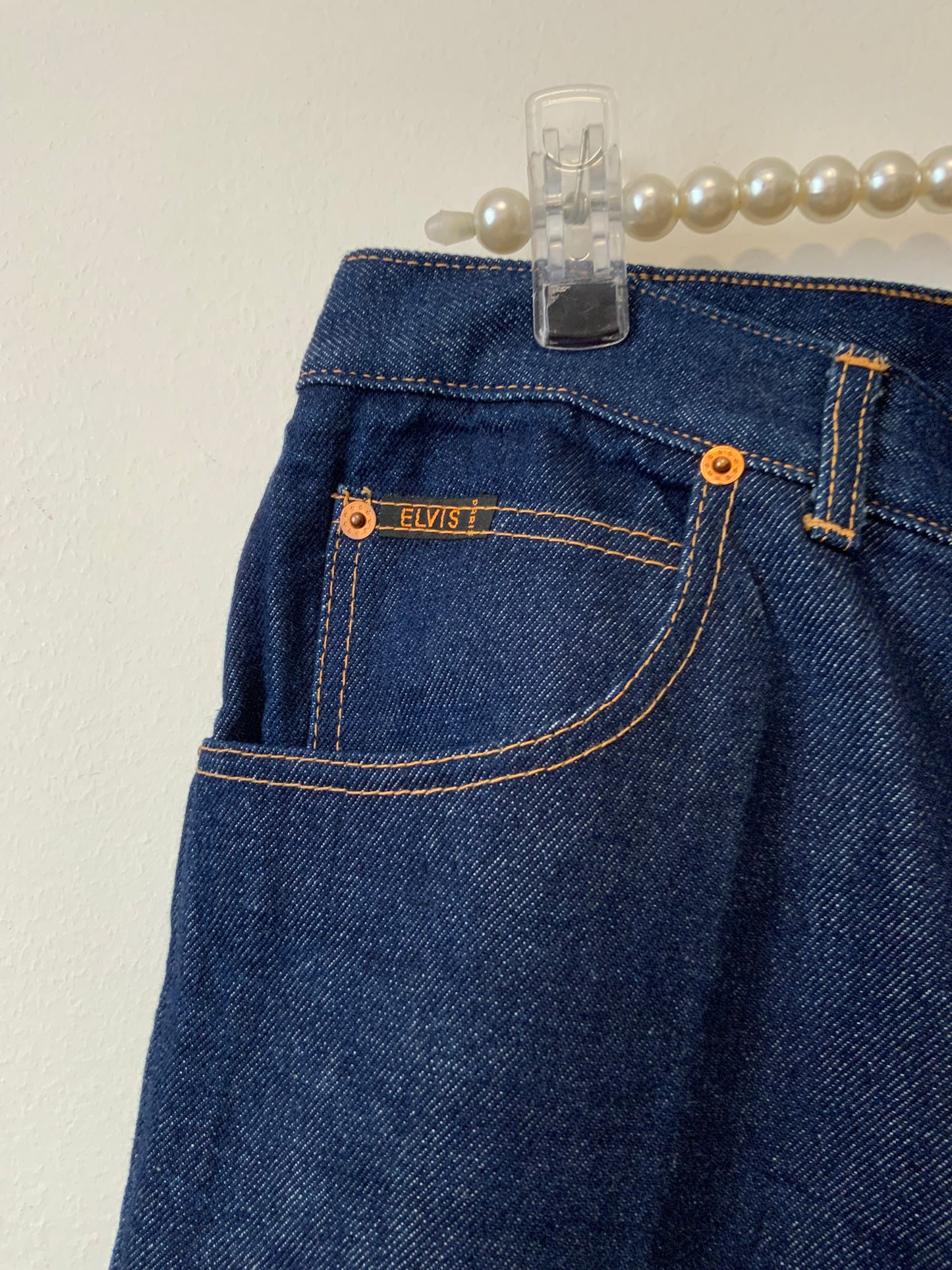 Jean Brut Vintage coton 1980 Elvis Forme Mom