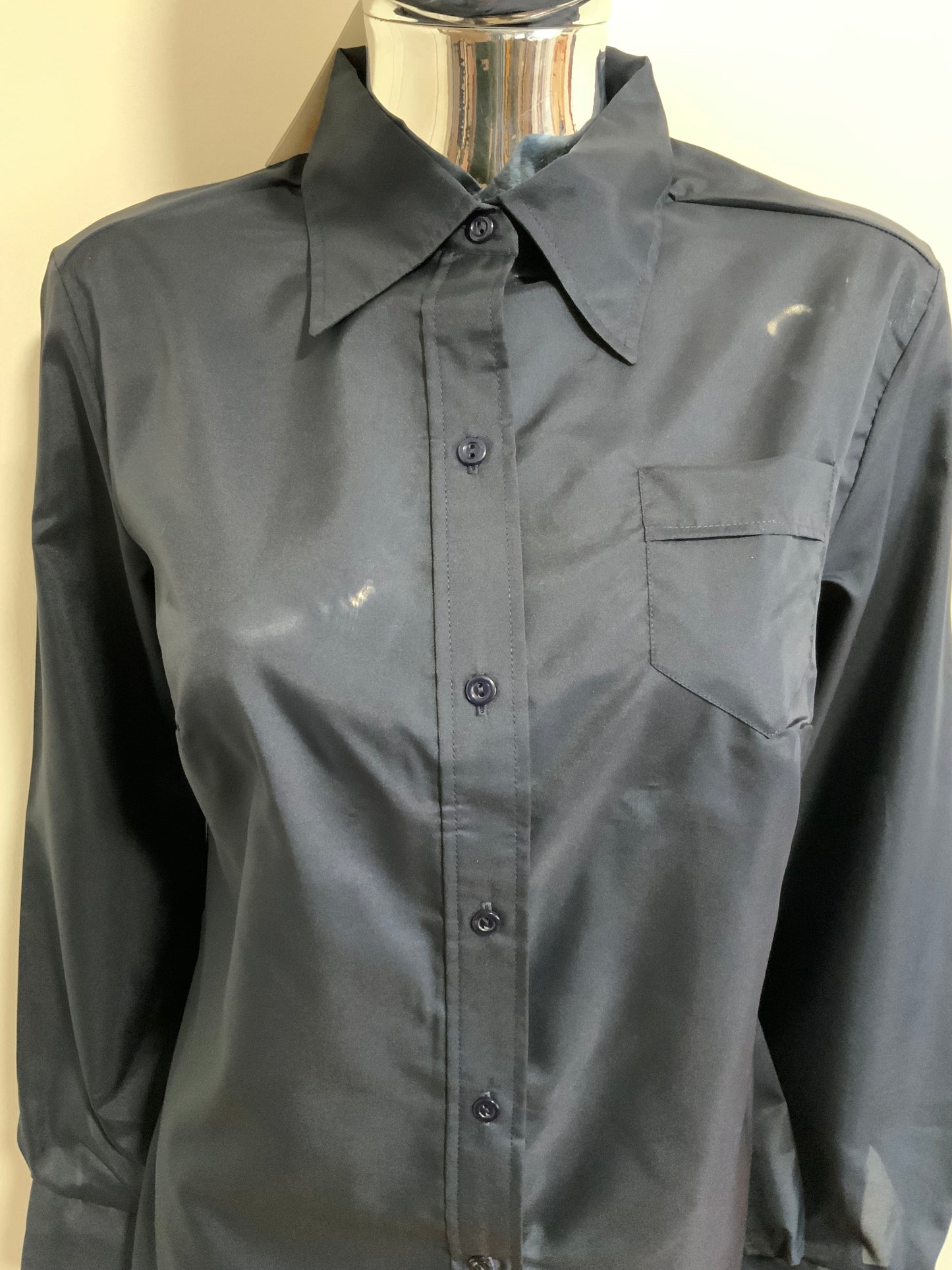 Chemise Chic grand col Vintage Made in France Deadstock