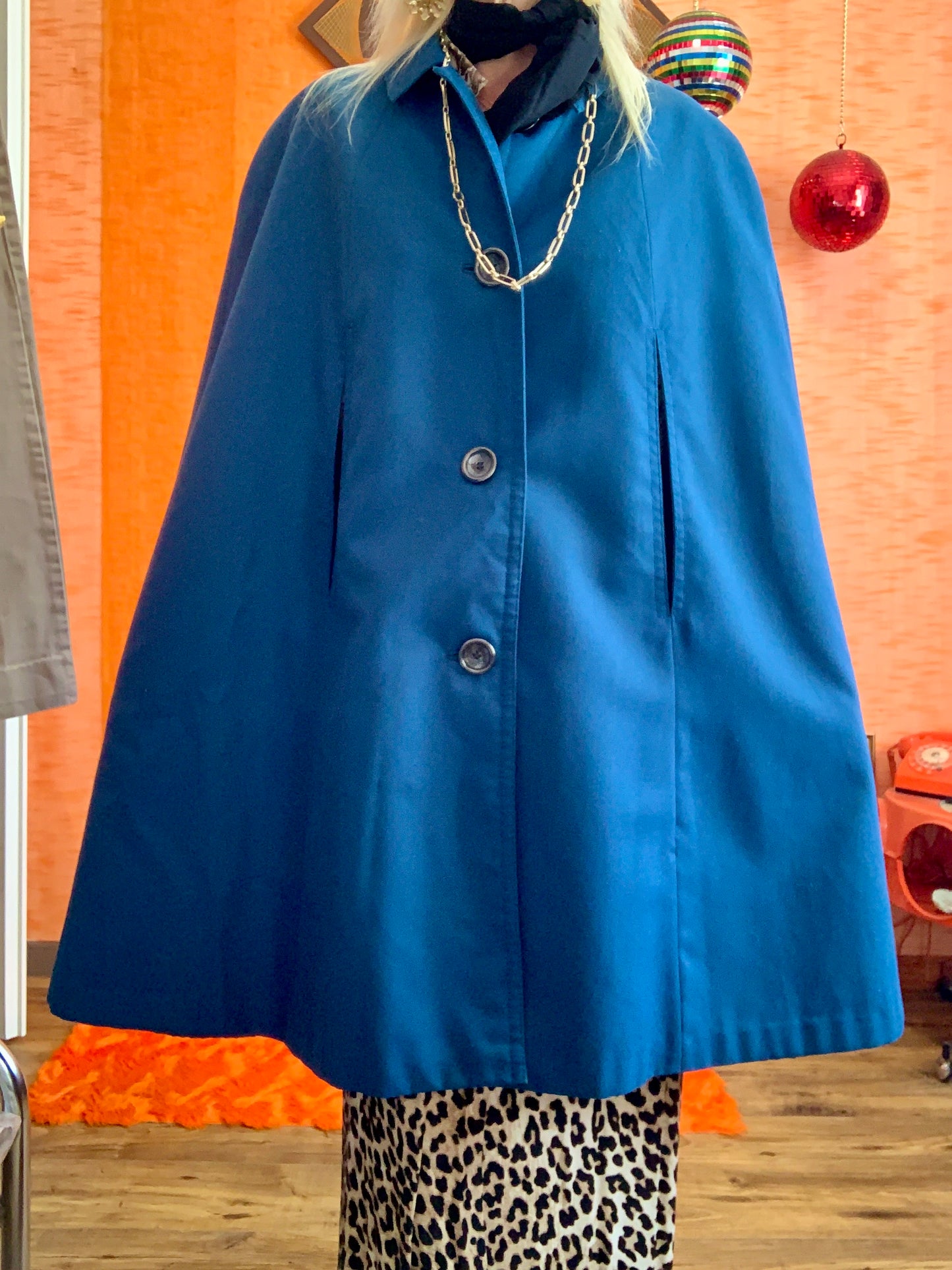 Superbe cape Vintage 1970 Tergal - Boussac Made in France Élégance