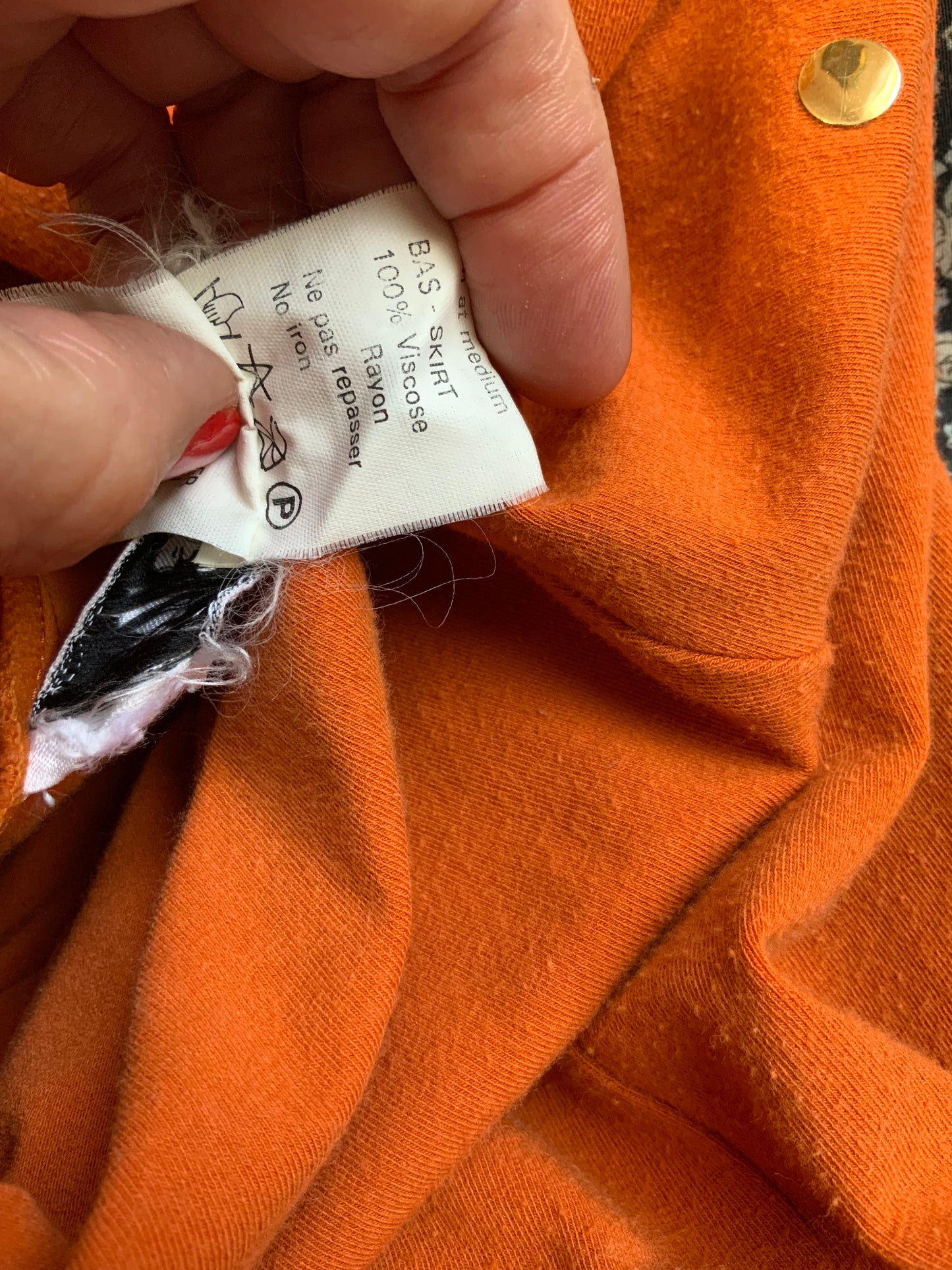 Robe Orange Original Vintage 1980 France