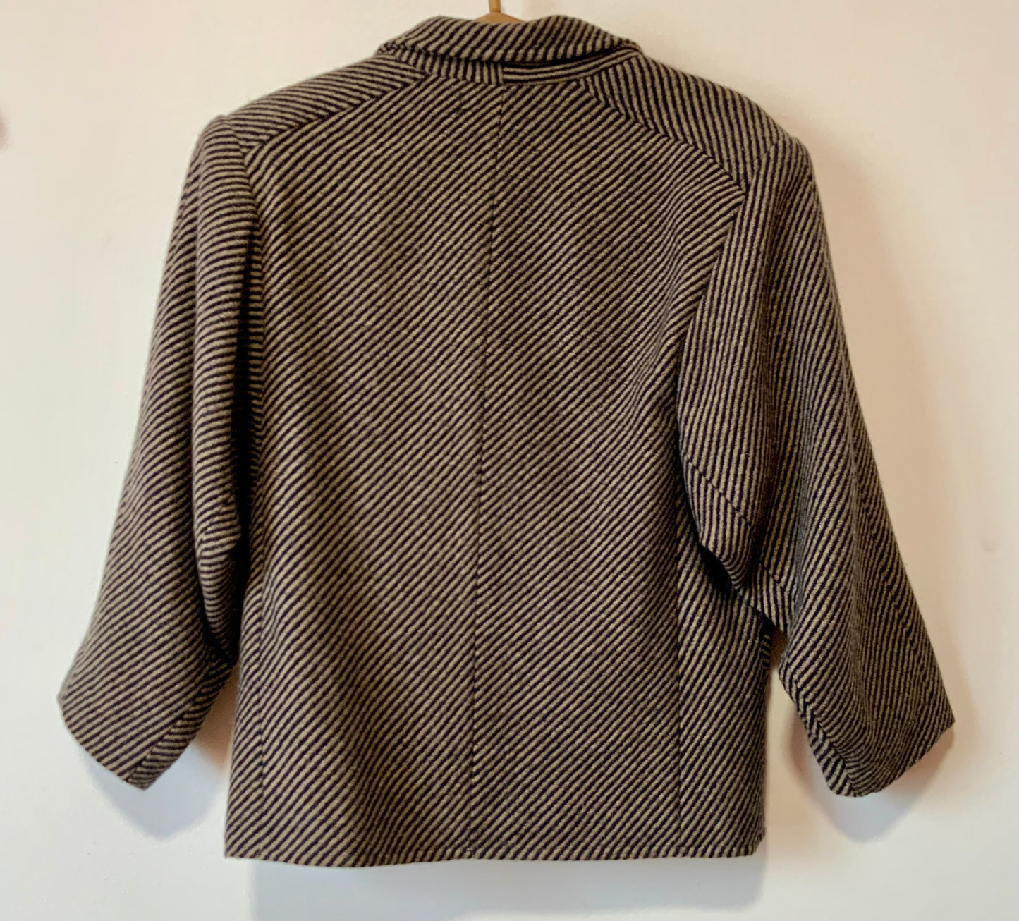 Veste en Laine à Rayures Vintage Made in France Années 80