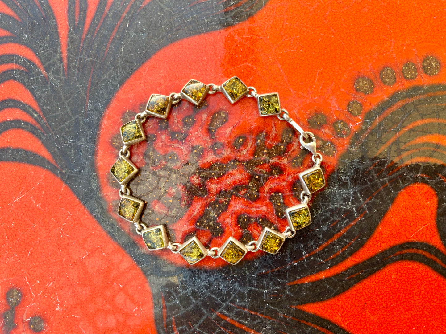 Bracelet en argent et pierres Vintage 2000