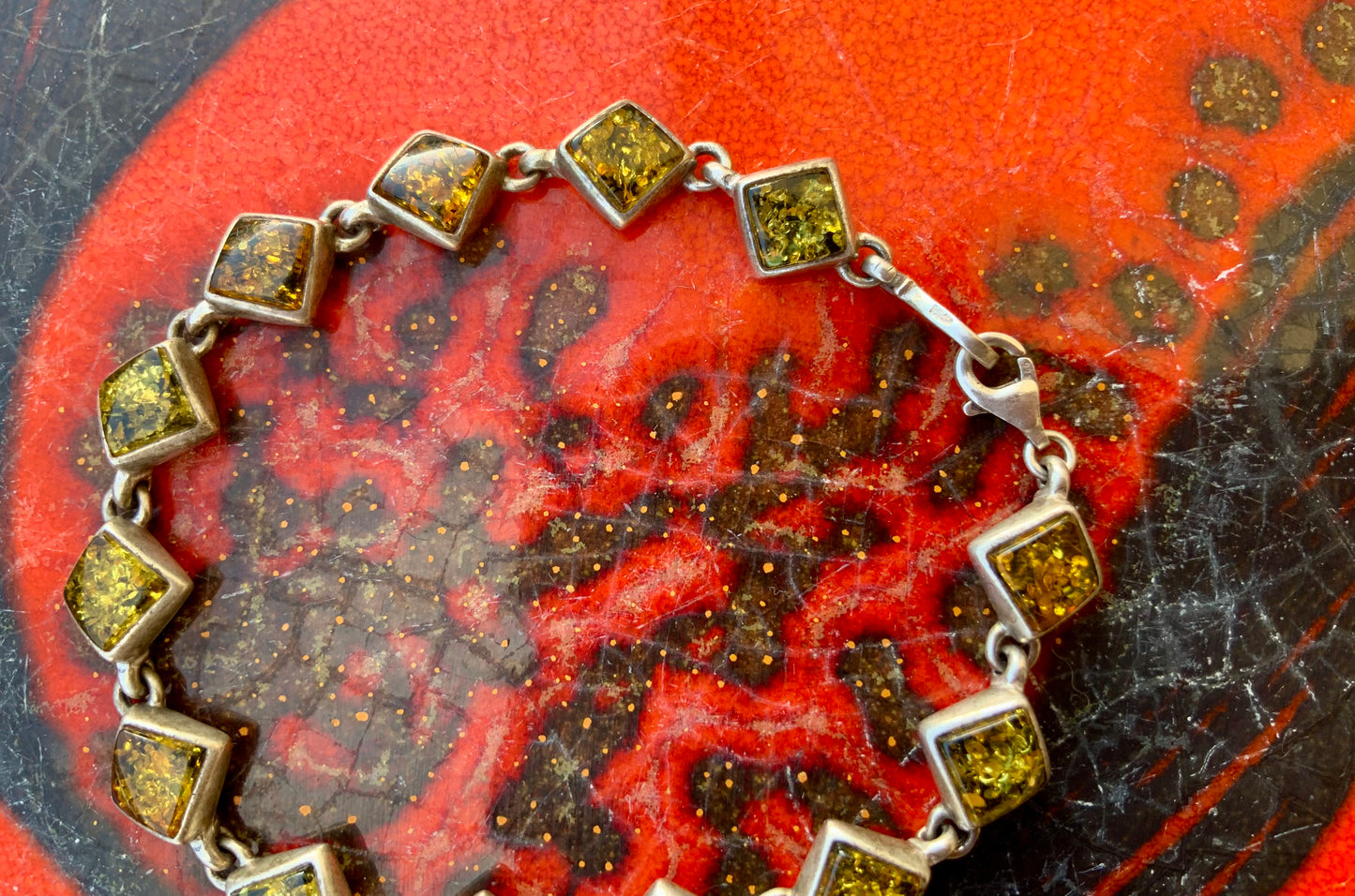Bracelet en argent et pierres Vintage 2000