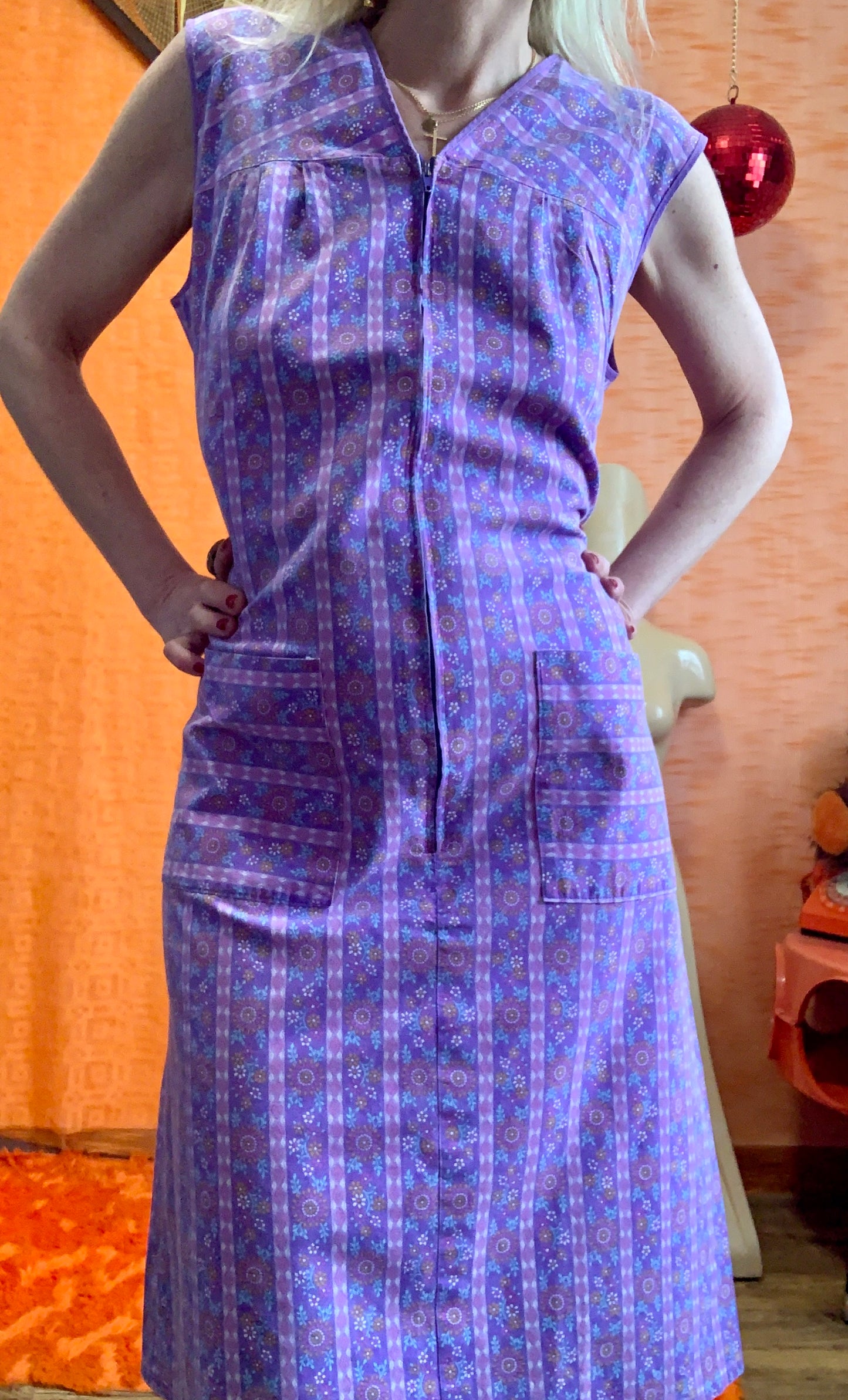 Robe Blouse à fleurs Vintage Deadstock 100% Coton