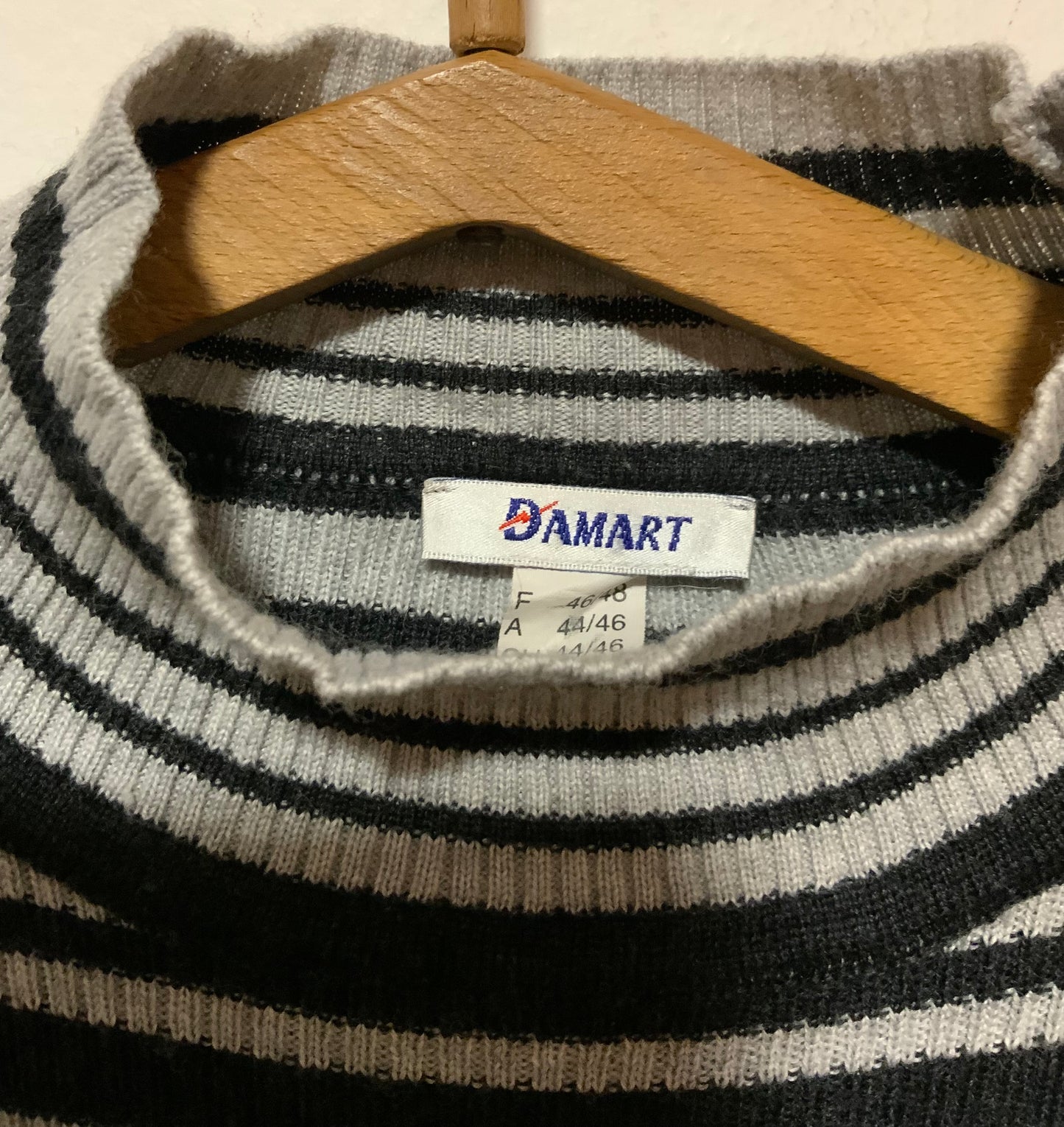 Pull Chaussette À rayures Vintage Laine 1990