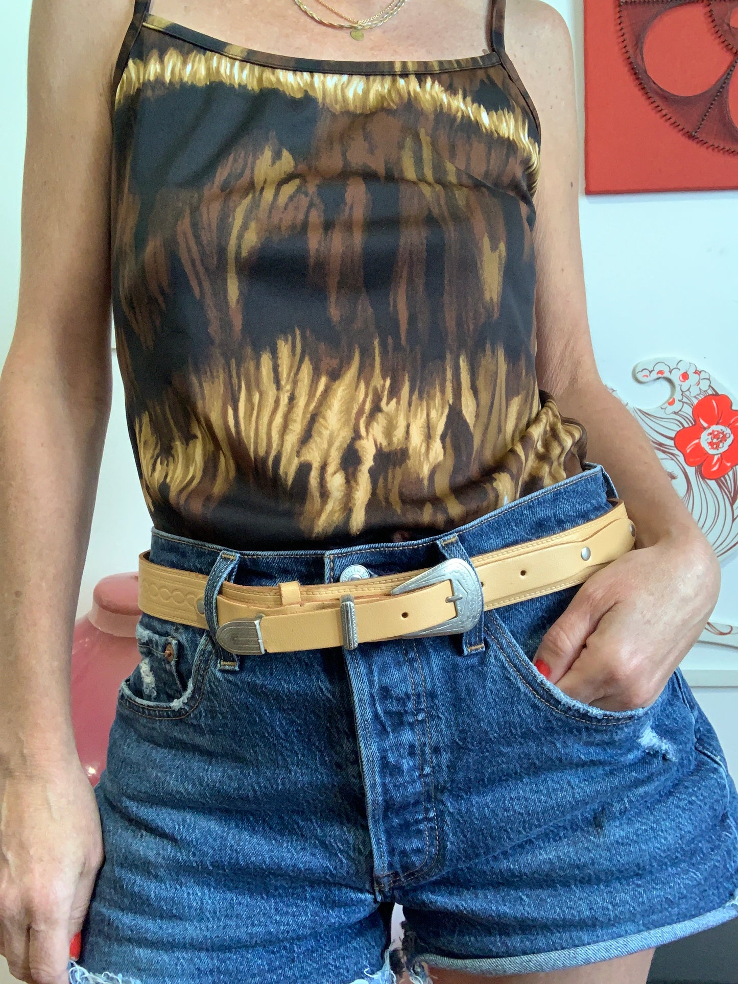 Ceinture Western 1980/90 Made in France Cowboy Vintage