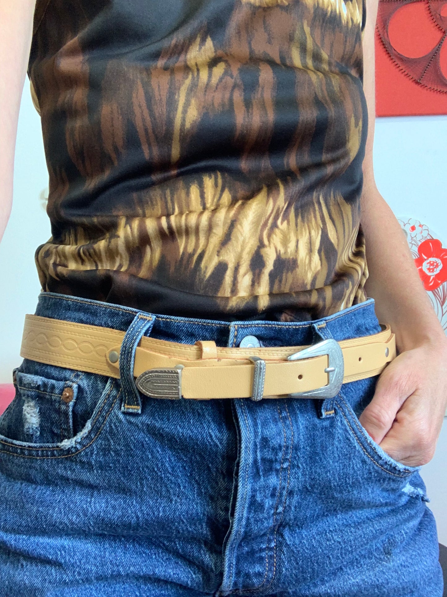 Ceinture Western 1980/90 Made in France Cowboy Vintage
