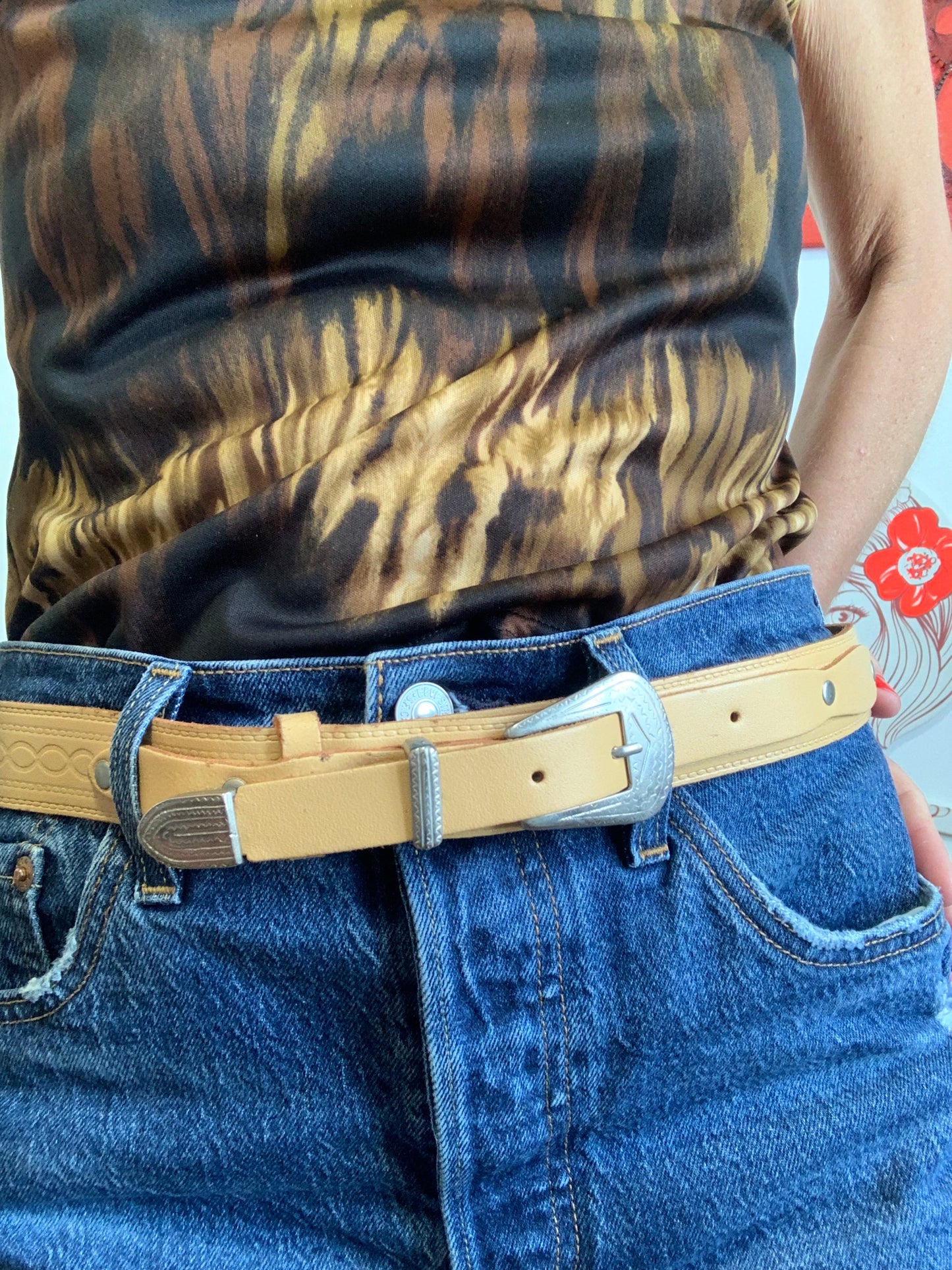 Ceinture Western 1980/90 Made in France Cowboy Vintage
