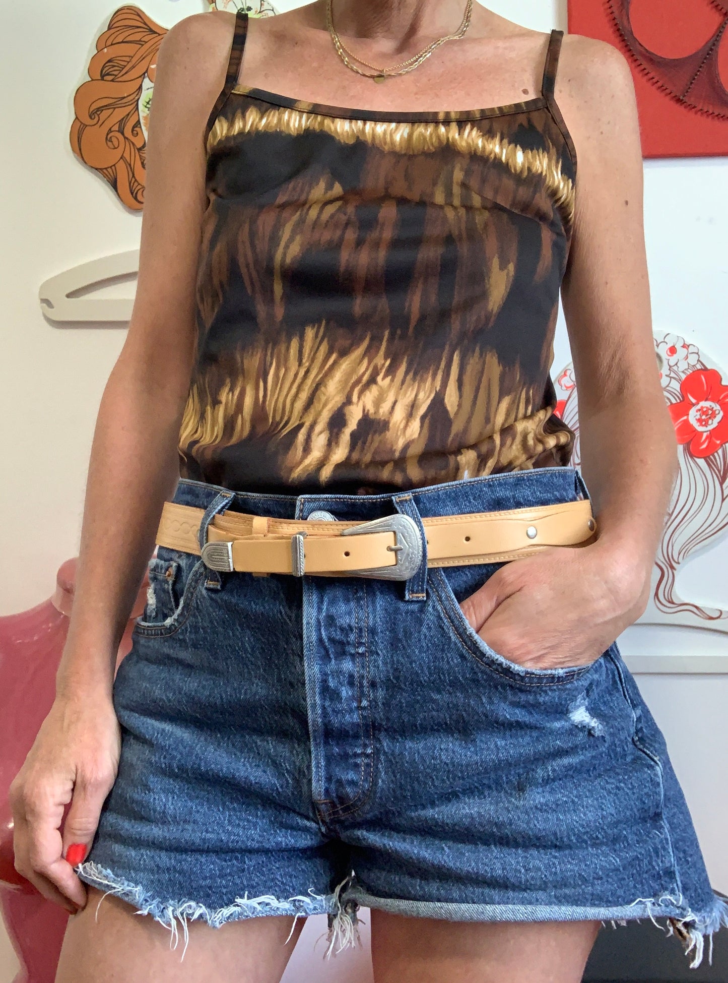 Ceinture Western 1980/90 Made in France Cowboy Vintage