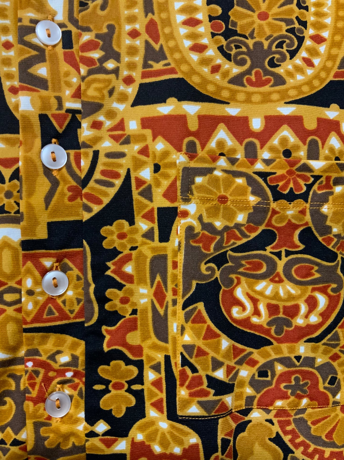 Top Motifs Merveilleux Tons oranges Vintage 1970 Made in France