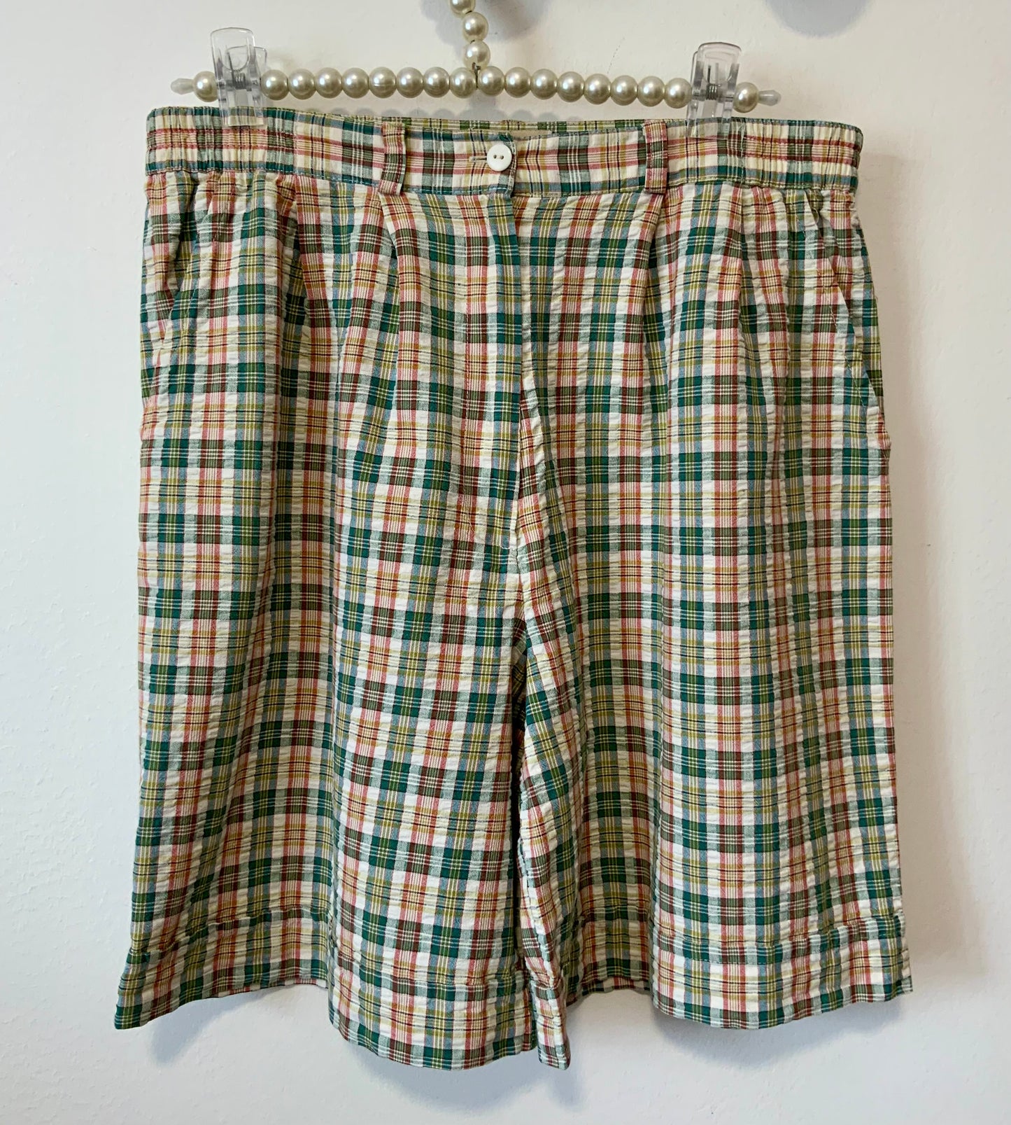 Bermuda Carreaux Écossais Vintage Damart 1990 - T40 100% Coton.