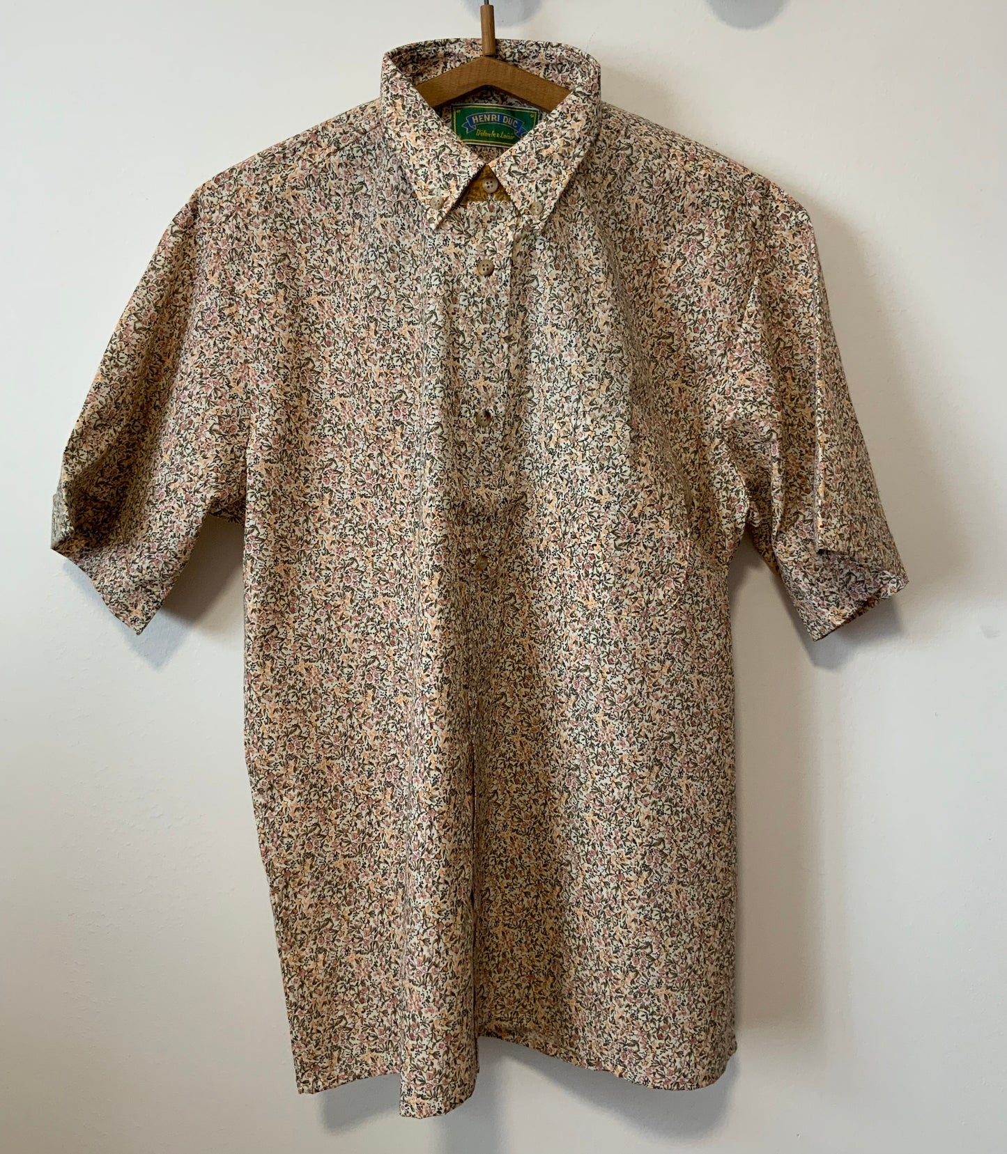Chemise Deadstock 1970 Duc France Vintage Fleurs Liberty