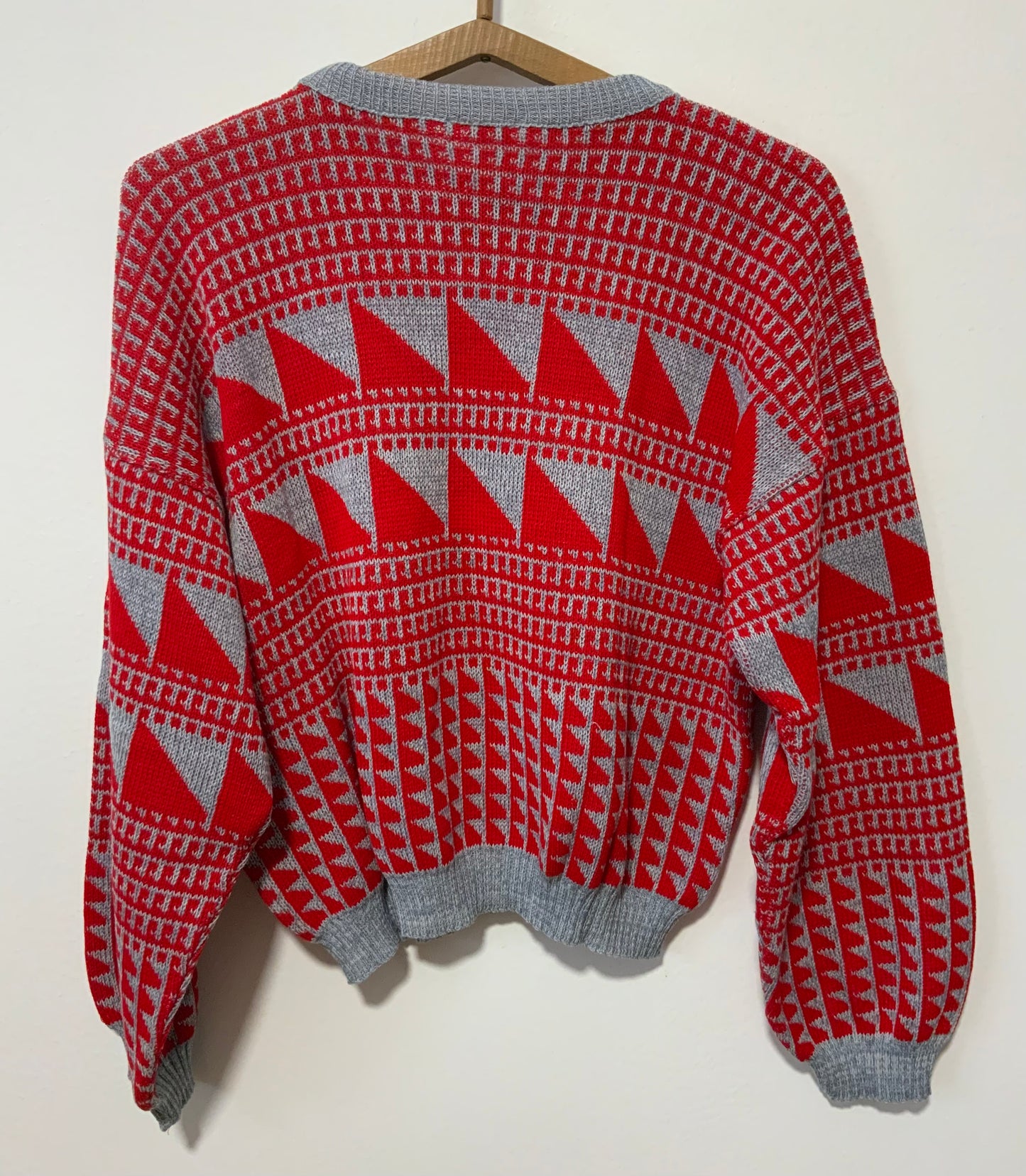 Pull Fun Vintage Eighties Motifs Géométriques France 1980