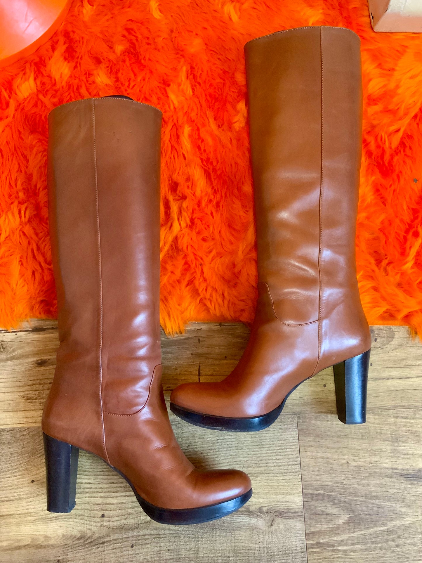 Superbes bottes Carel Cuir Italy Vintage