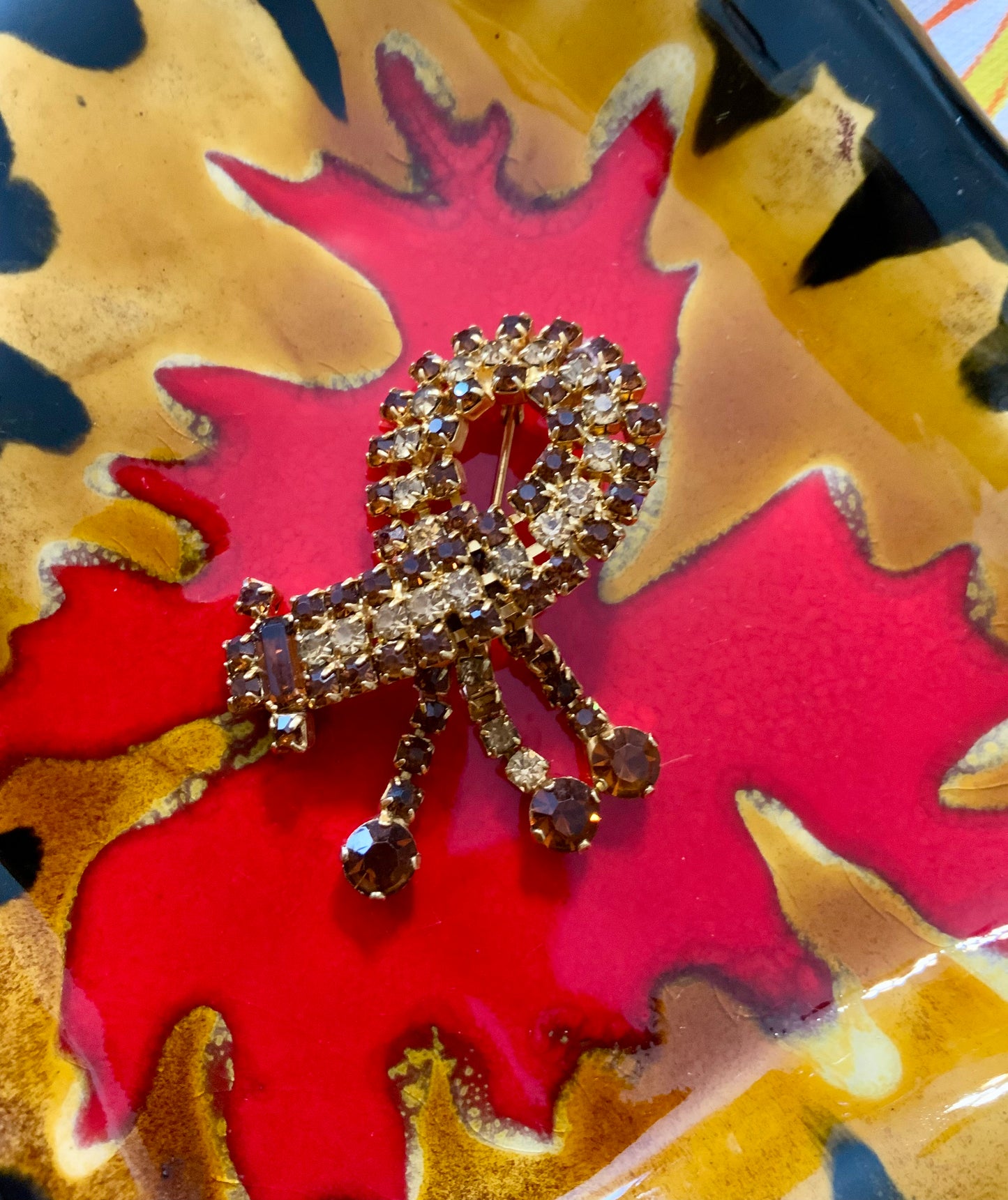 Superbe broche ancienne pierres Vintage