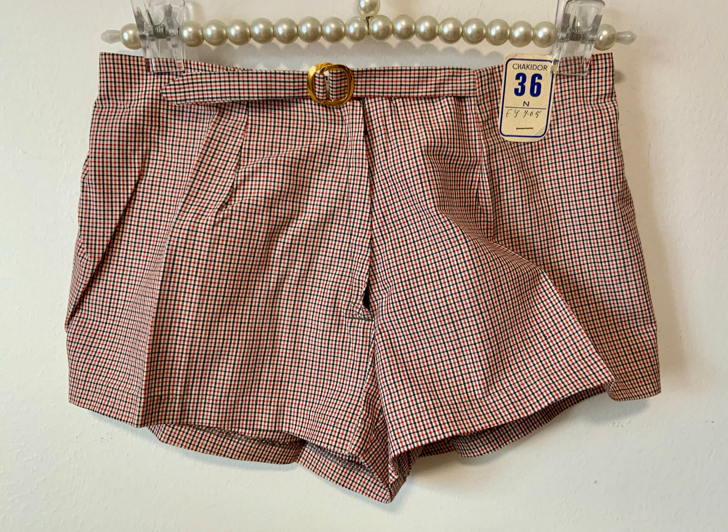 Mini short à carreaux Vintage 1970 Trop mignon
