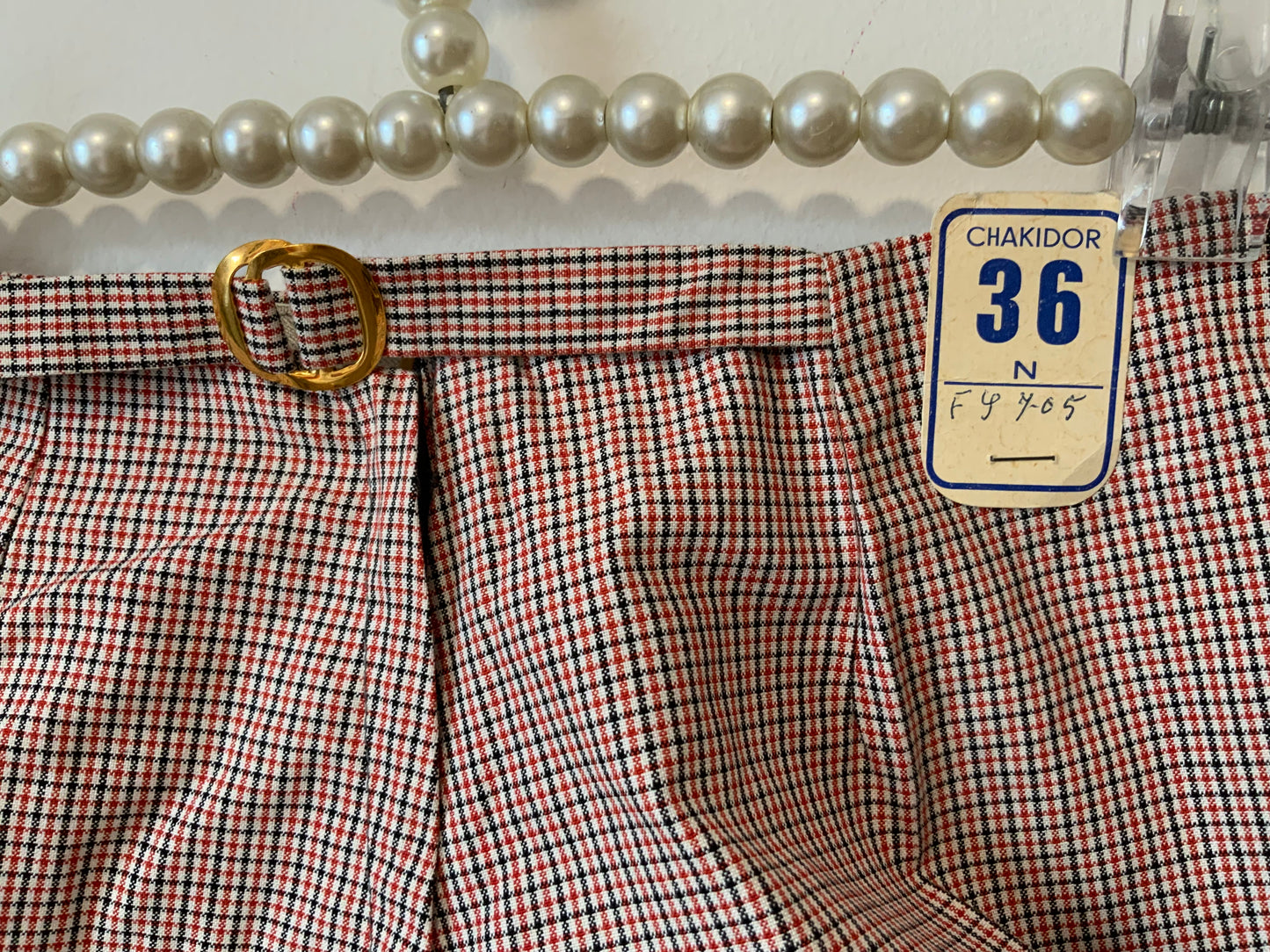 Mini short à carreaux Vintage 1970 Trop mignon