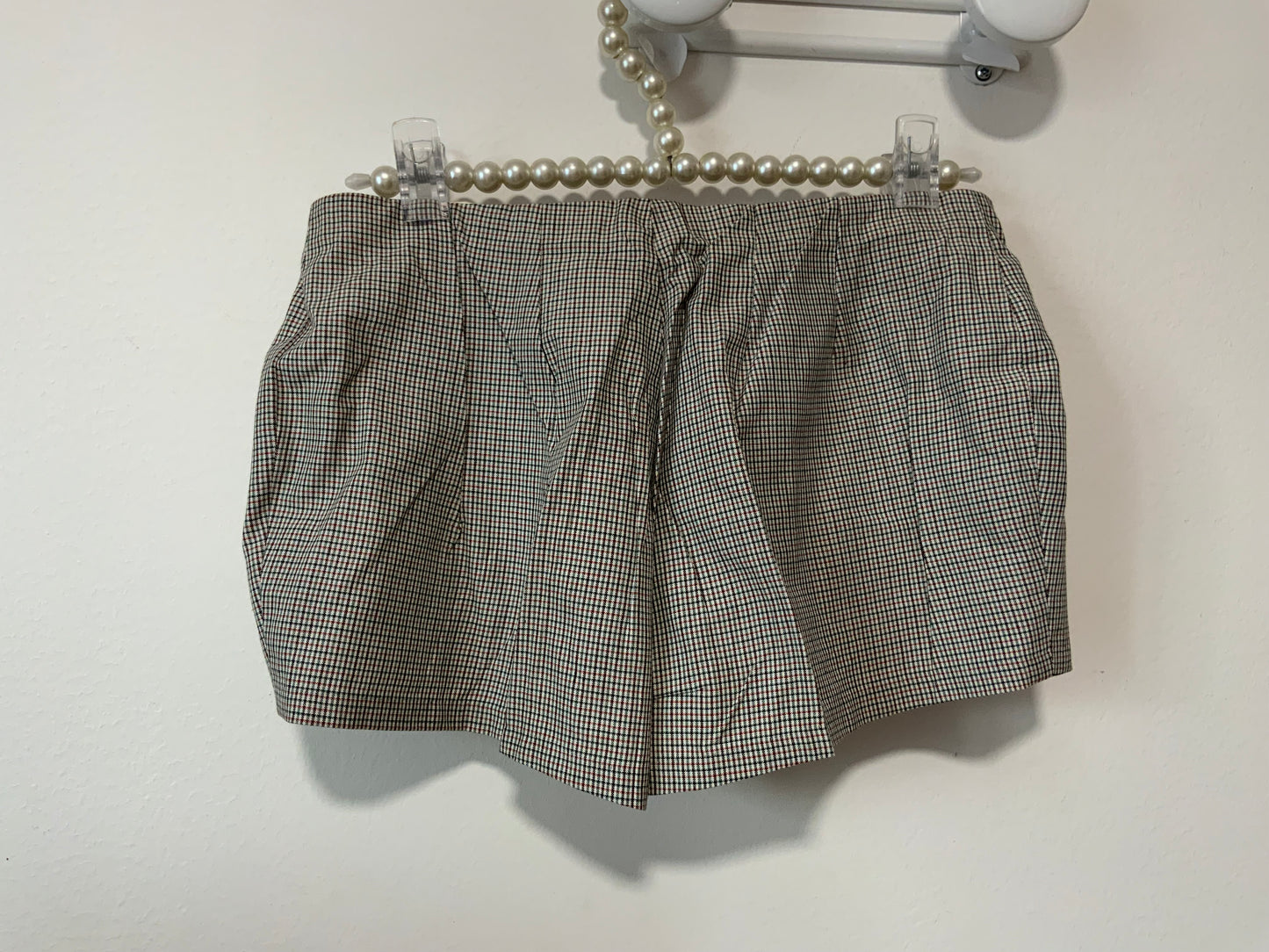 Mini Short à carreaux Vintage 1970 Seventies Deadstock