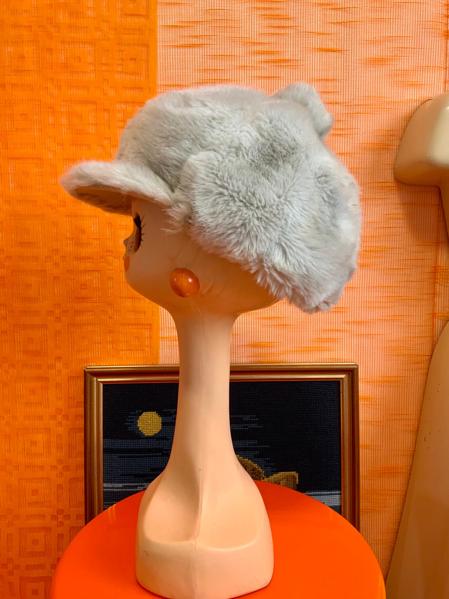 Casquette France 1970 Vintage Fourrure synthétique