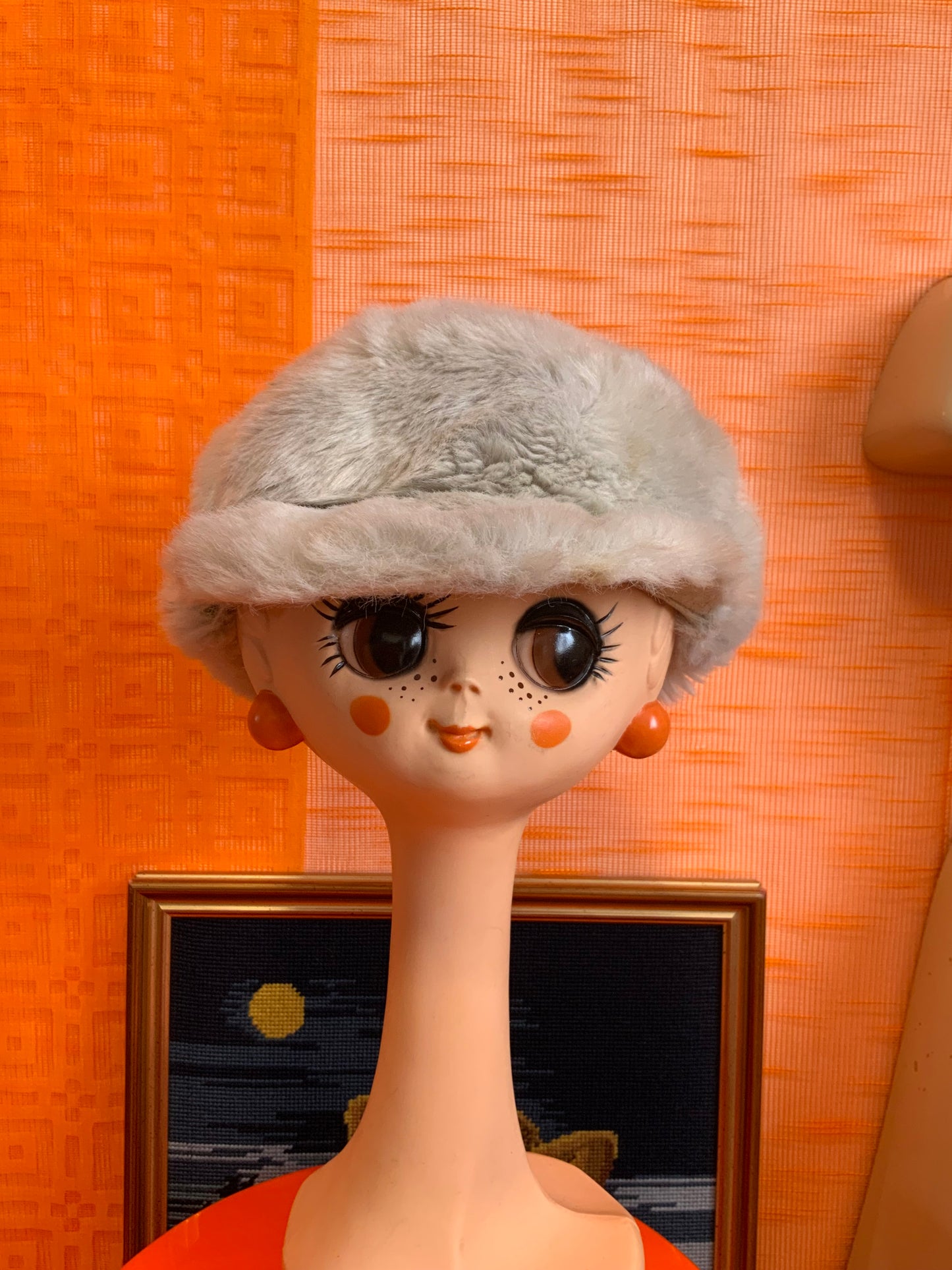 Casquette France 1970 Vintage Fourrure synthétique