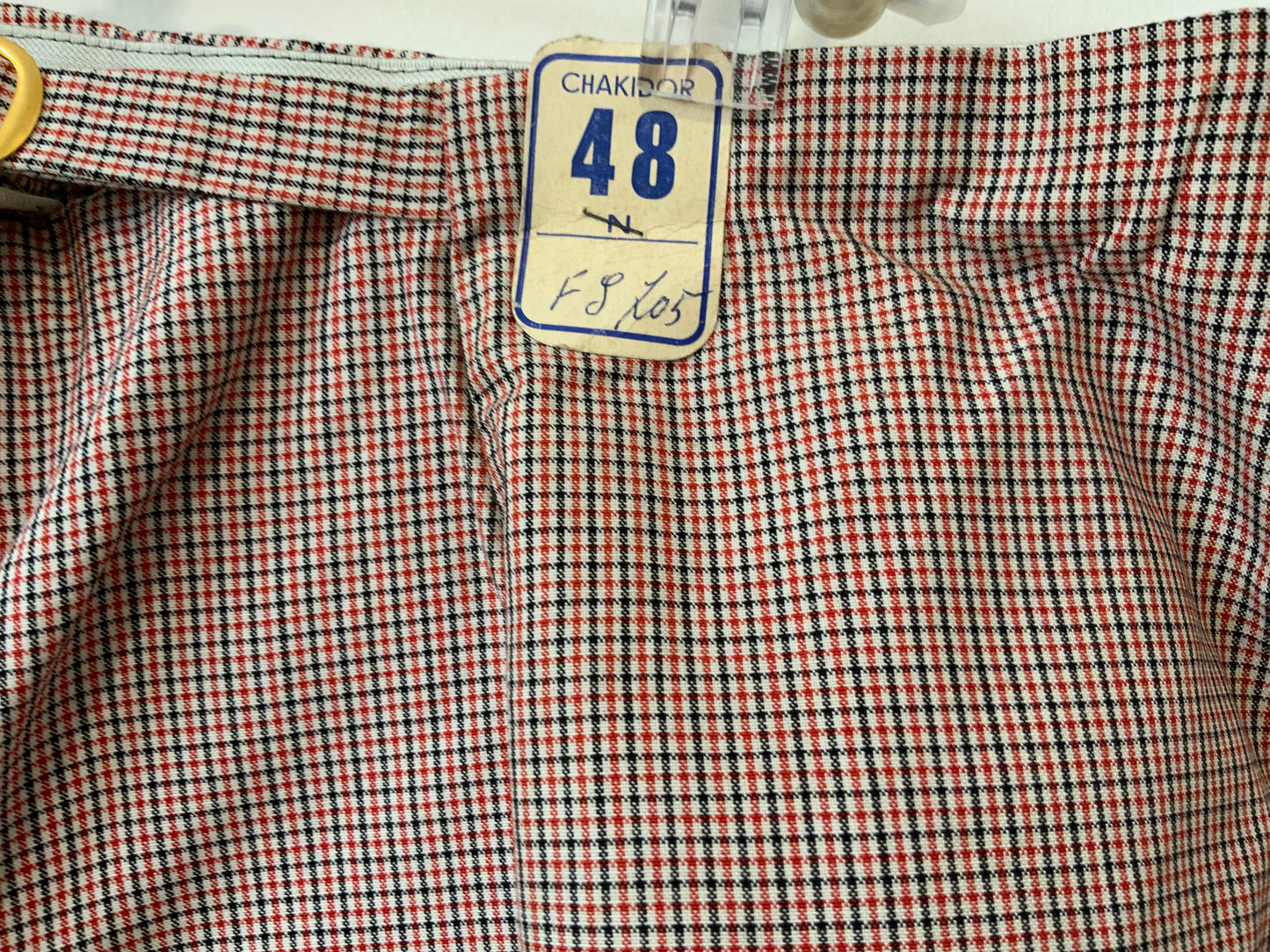 Mini short Carreaux 1970 Issu Stock Seventies Beauté Vintage