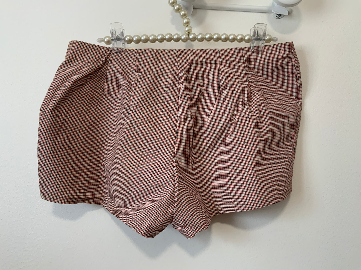 Mini short Carreaux 1970 Issu Stock Seventies Beauté Vintage
