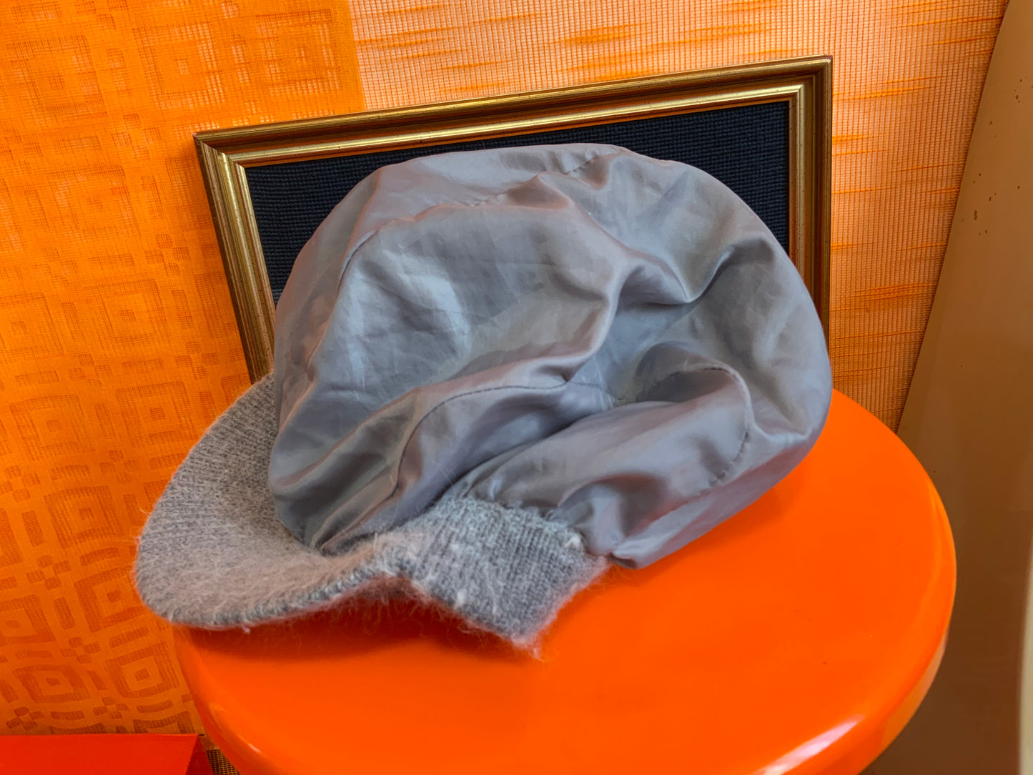 Grande Casquette Gavroche Laine Angora Vintage