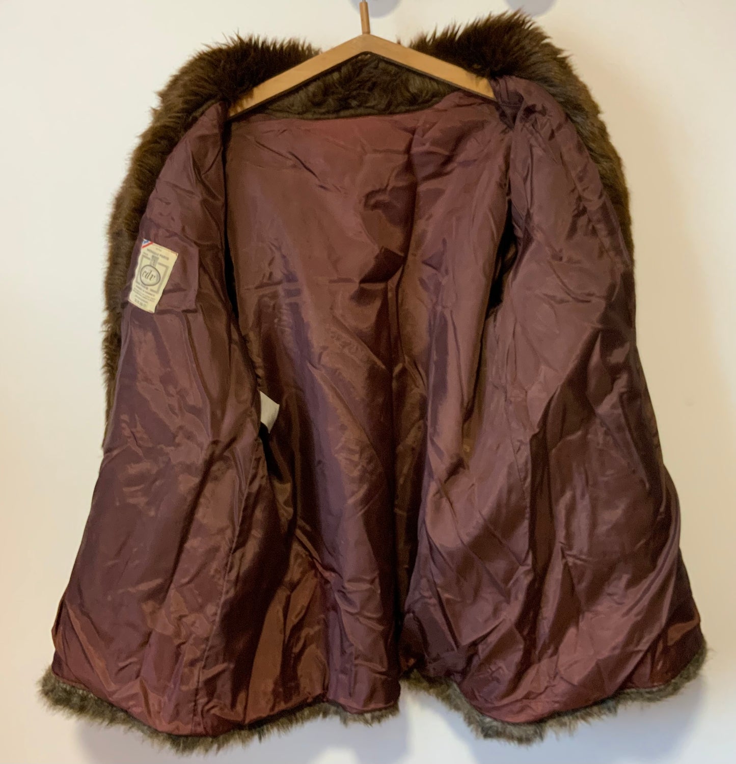 Superbe Mangeau fausse fourrure Fauves Vintage 1980 France