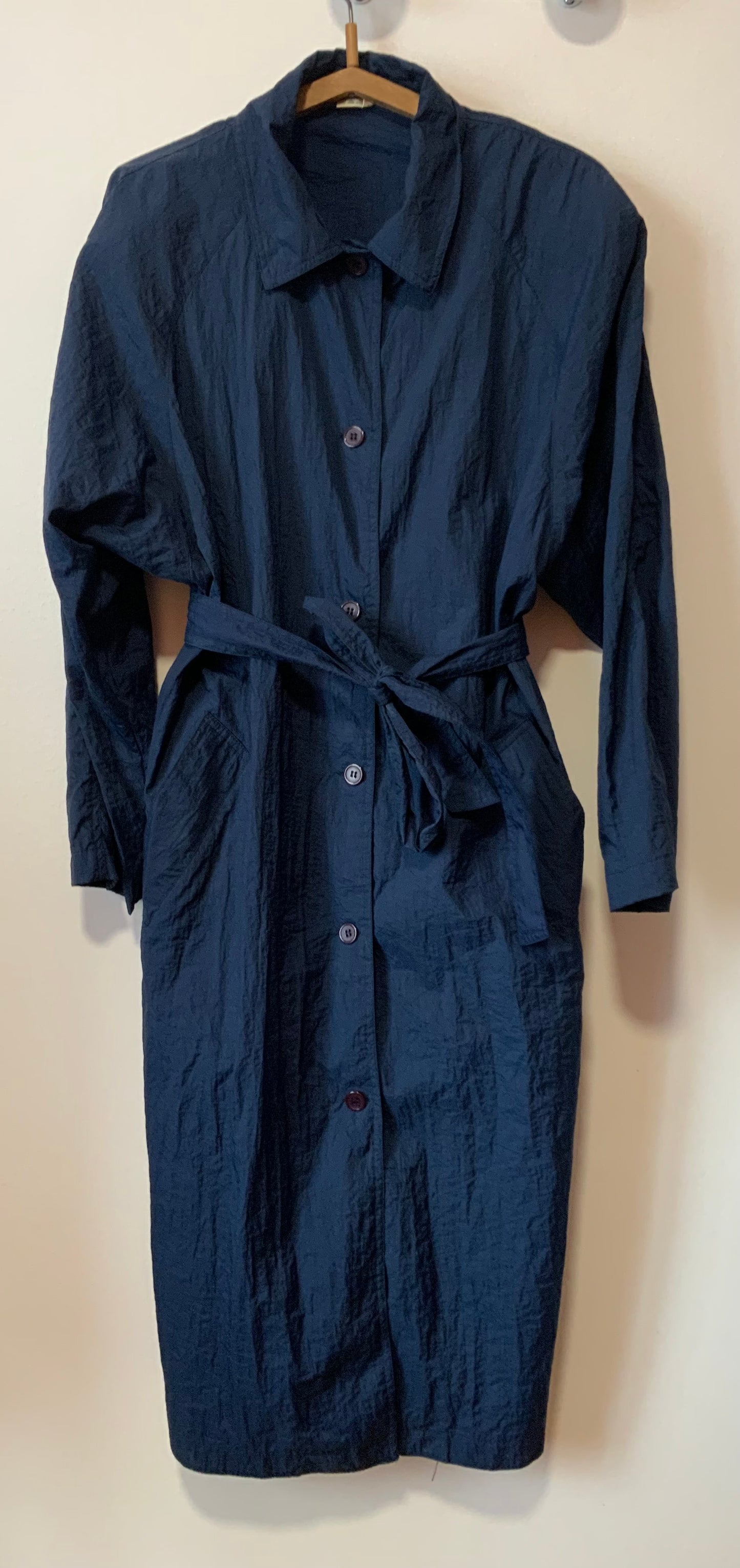 Trench Vintage France matière froissée 1980