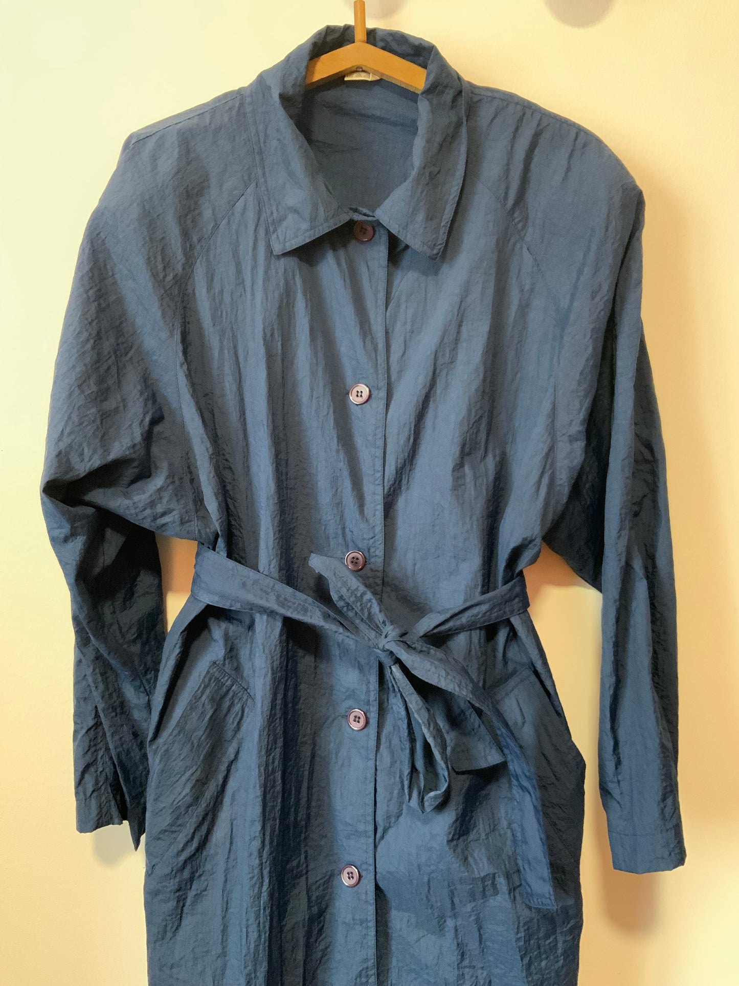 Trench Vintage France matière froissée 1980