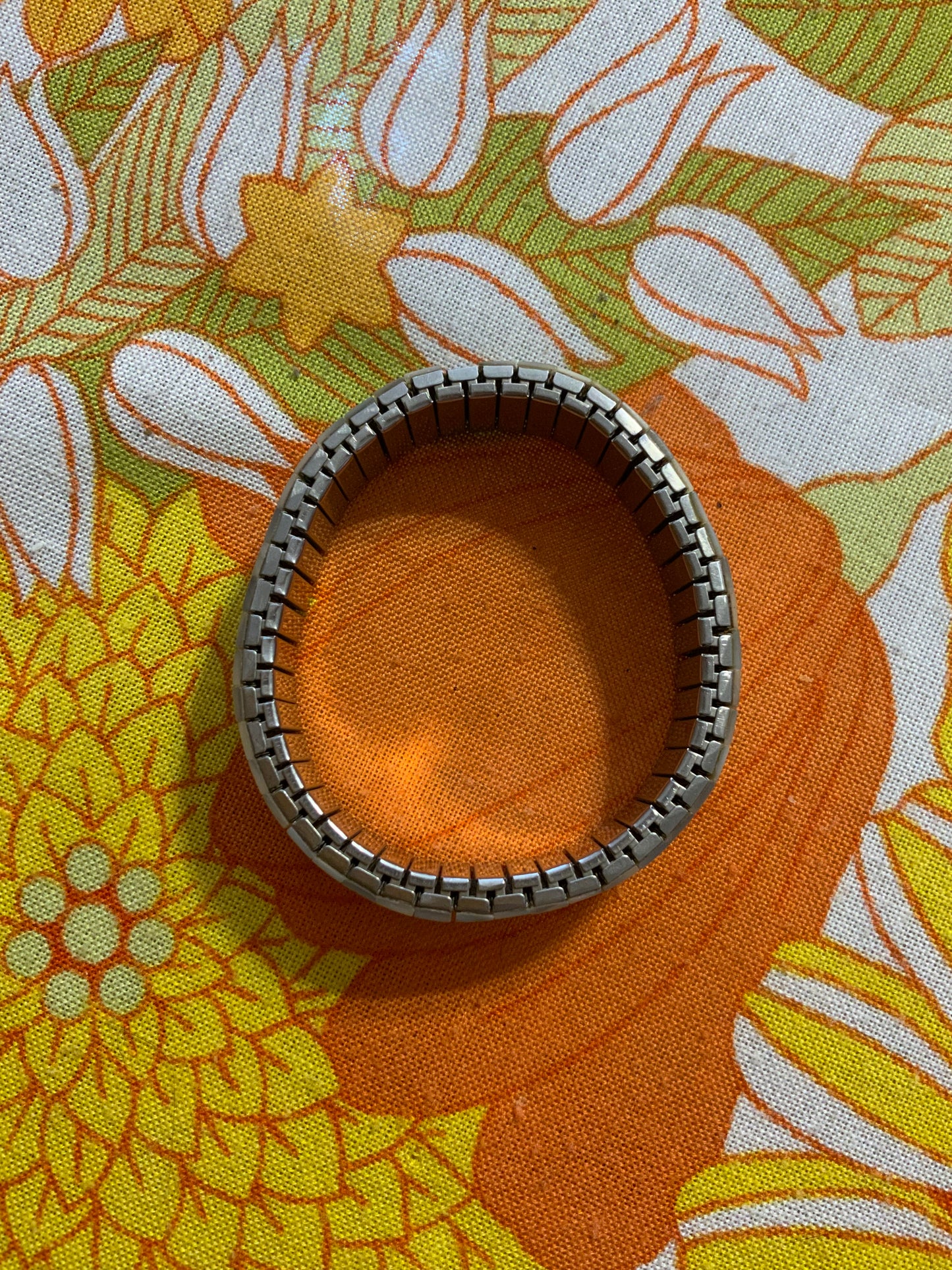 Bracelet Plat Blanc Nacré 1980 Vintage