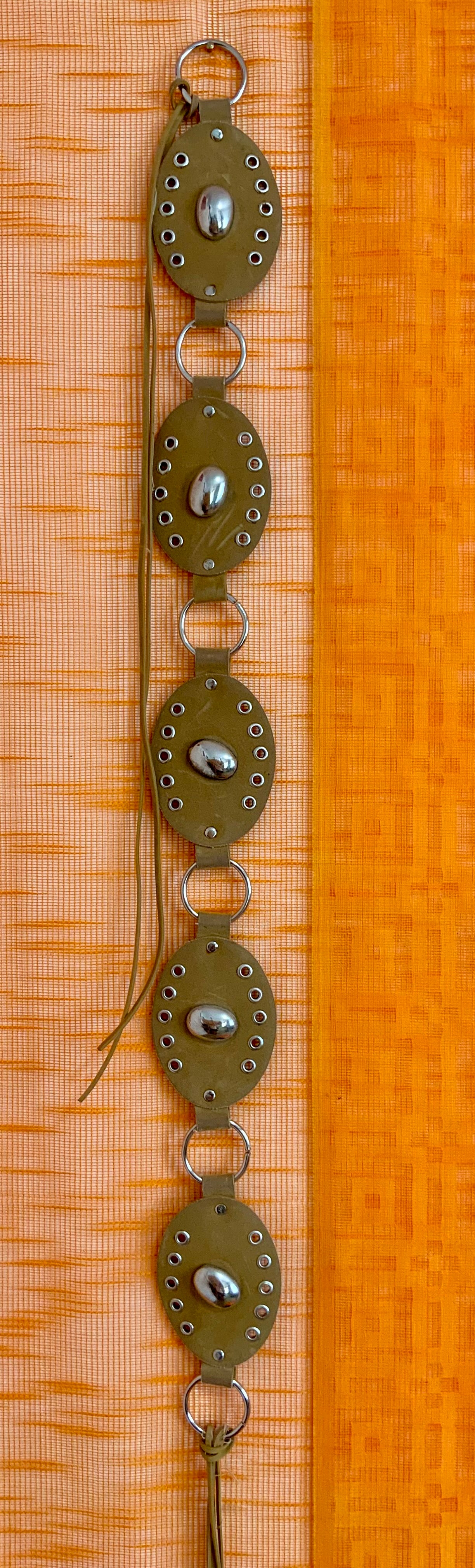 Superbe Ceinture en Daim Bohème Authentique 1970