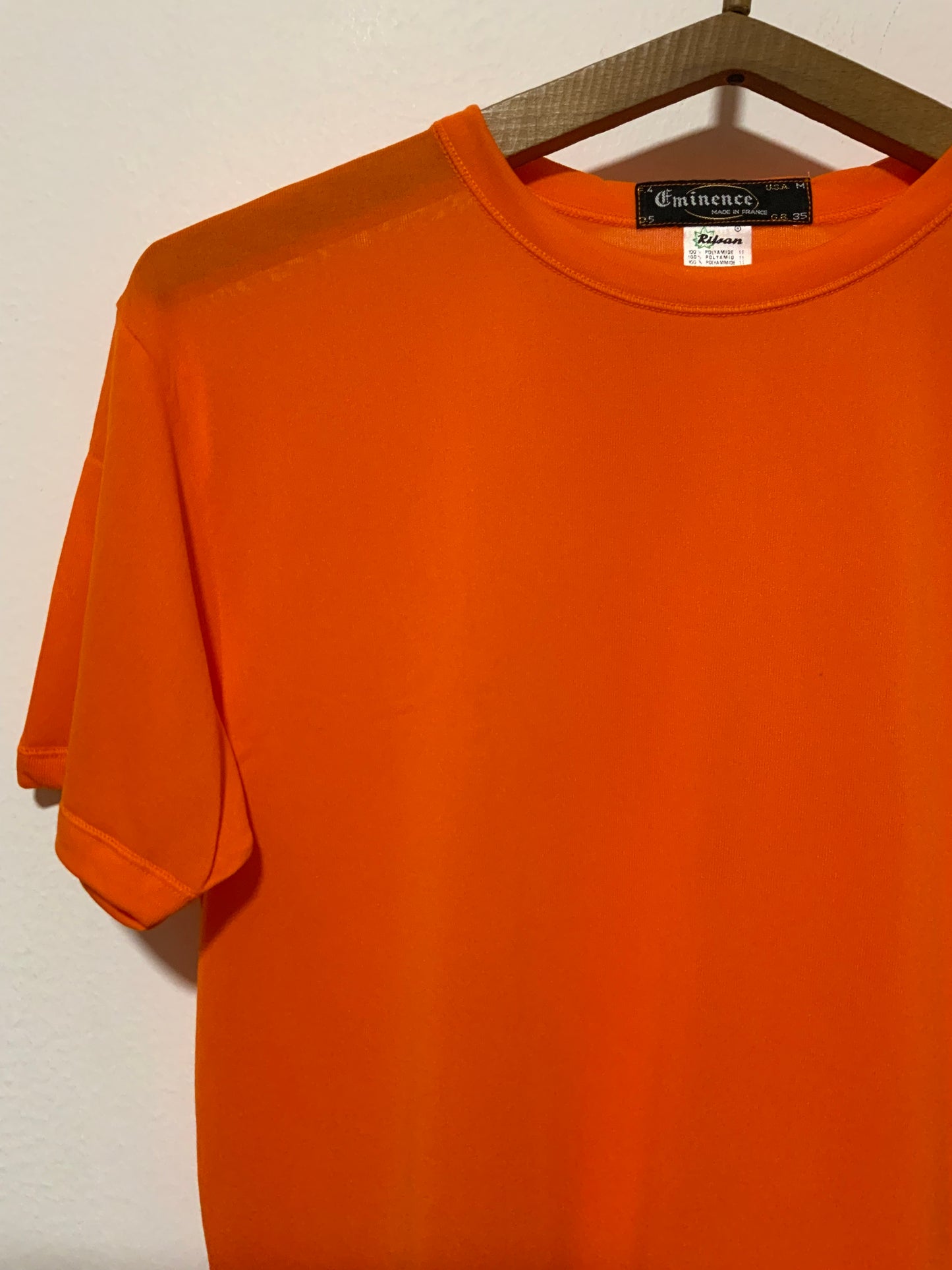 T shirt Eminence Orange Neuf 1970