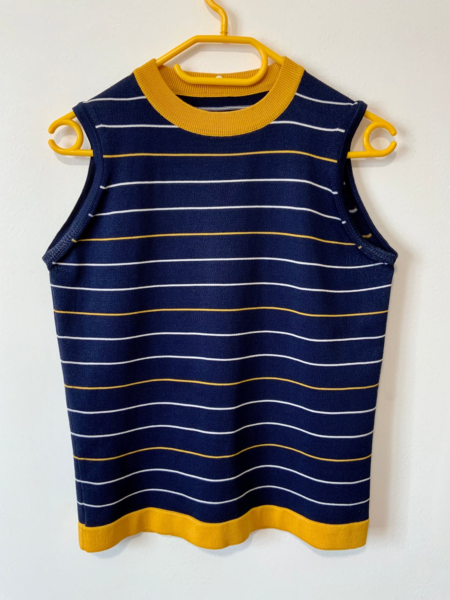 Top Tricot débardeur rayures Vintage 1980 Chic