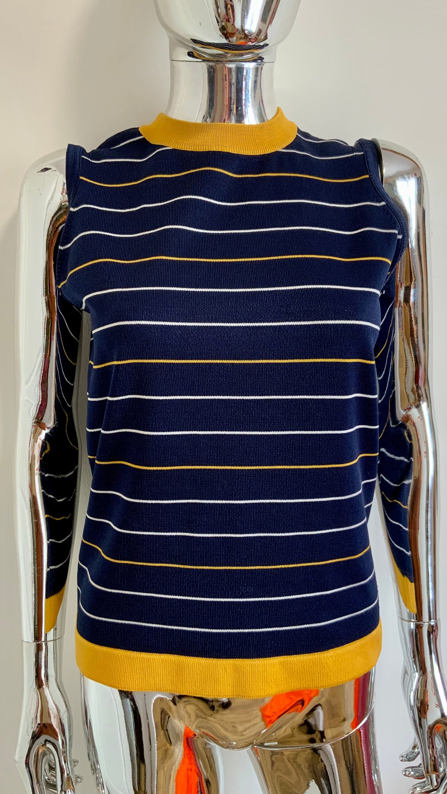 Top Tricot débardeur rayures Vintage 1980 Chic