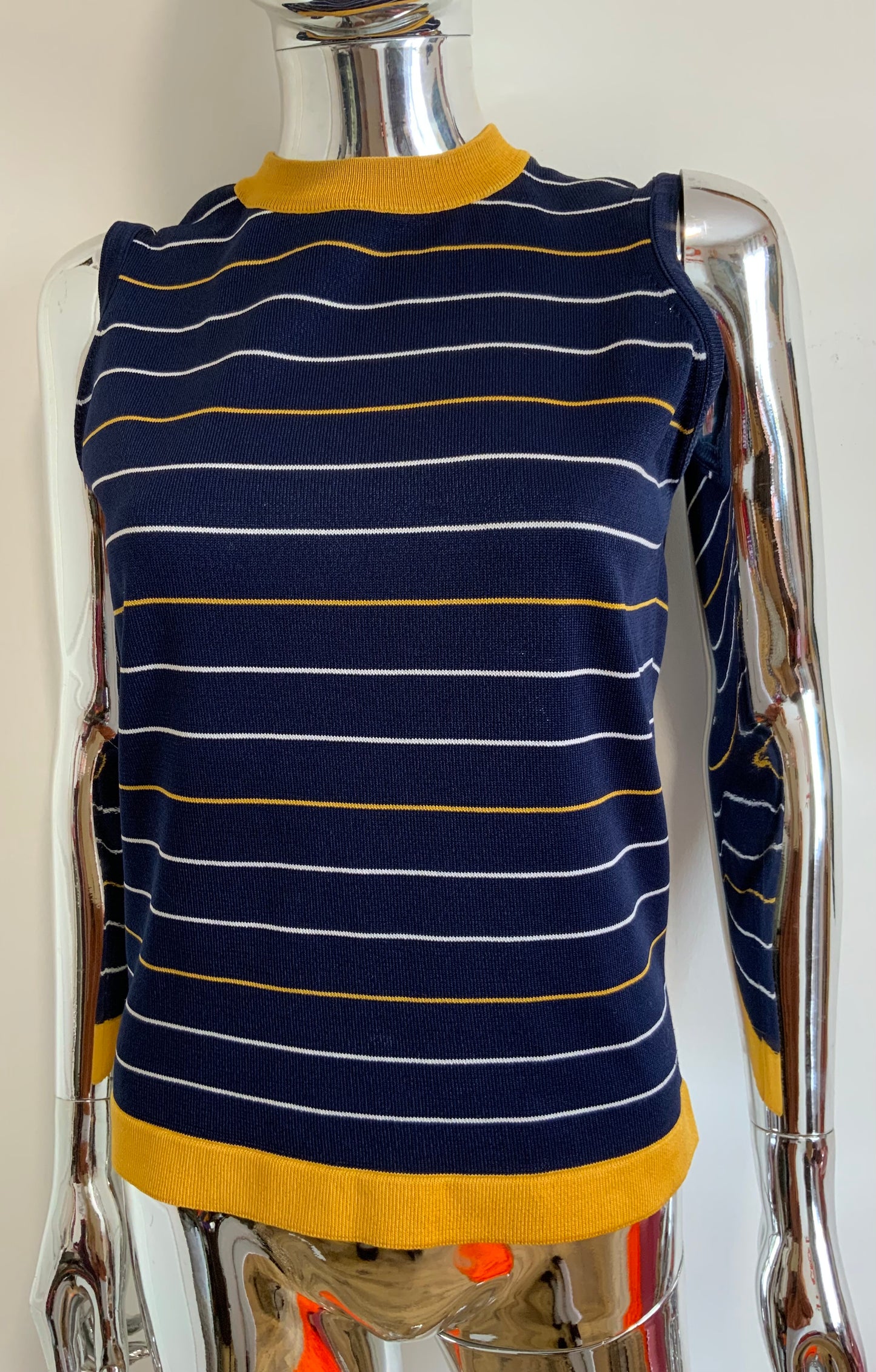 Top Tricot débardeur rayures Vintage 1980 Chic
