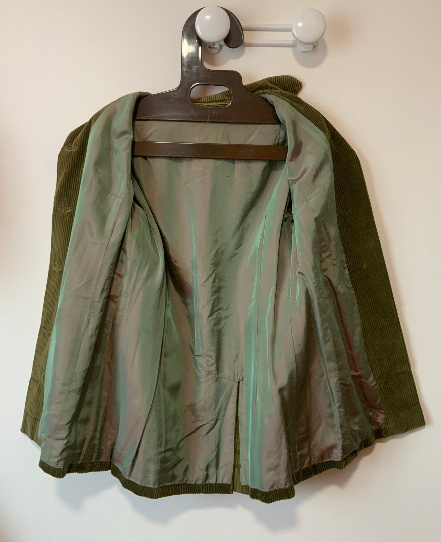 Veste Velours Ancienne Vintage Création faites à la main Couture Velours côtelé