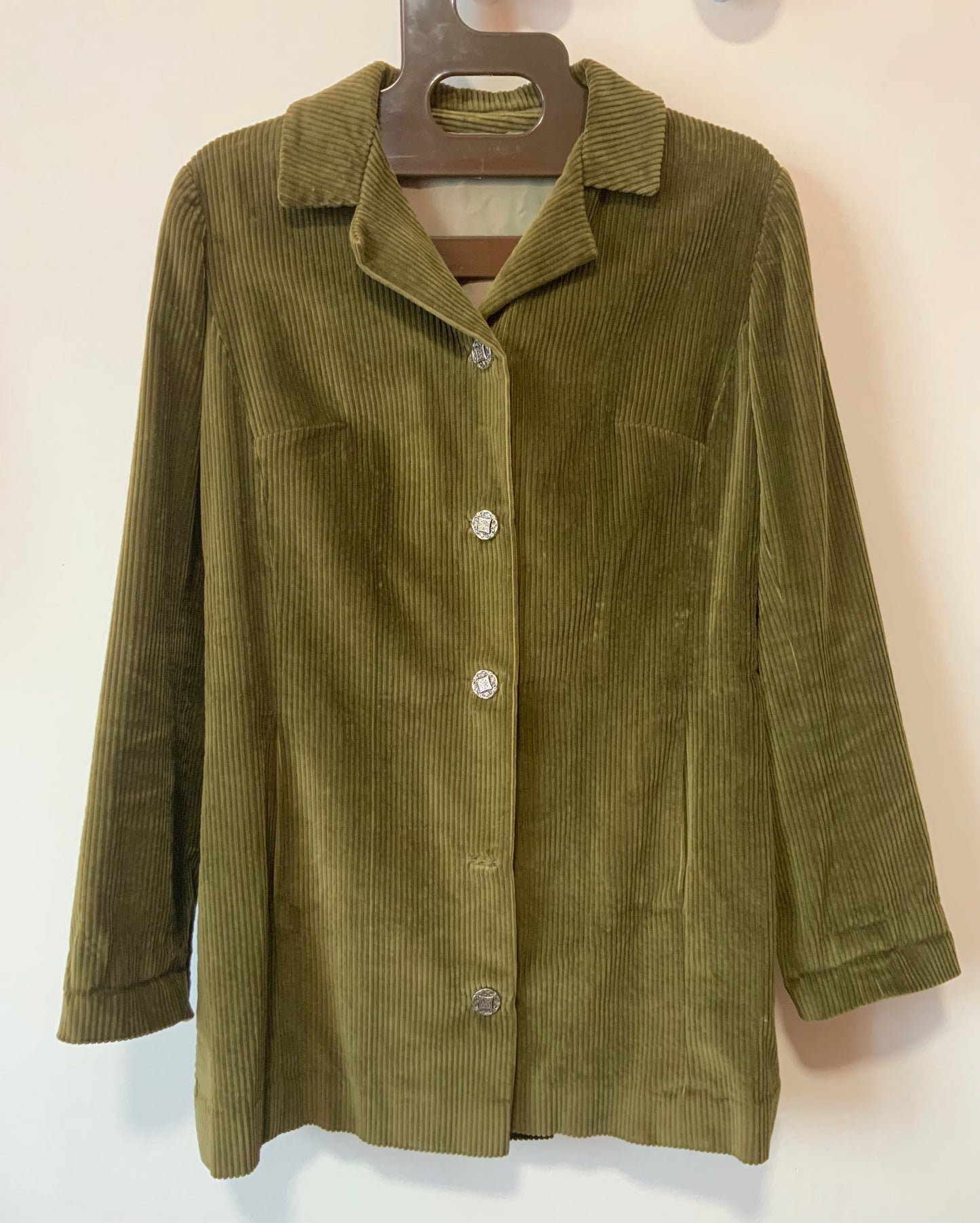 Veste Velours Ancienne Vintage Création faites à la main Couture Velours côtelé