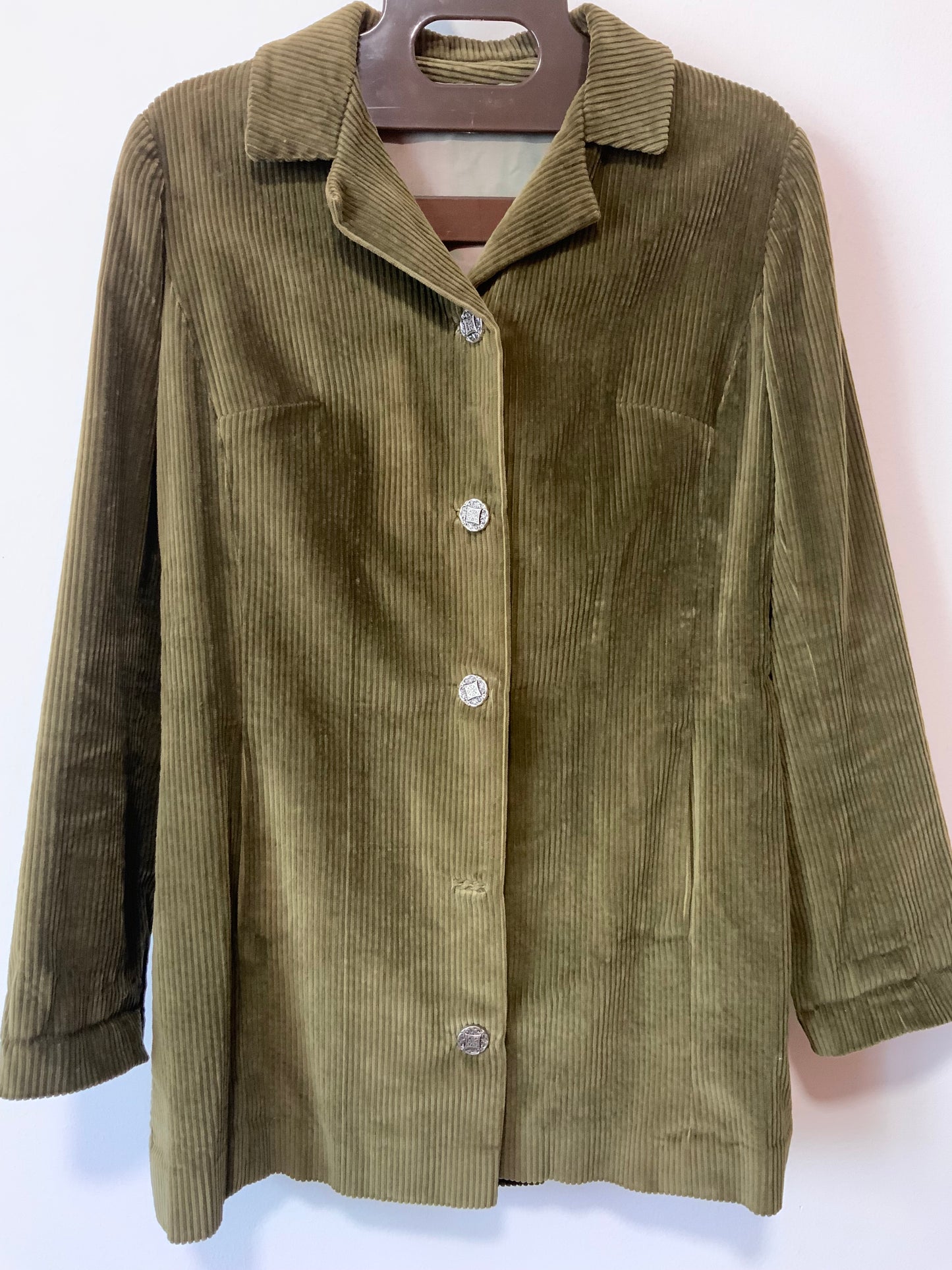 Veste Velours Ancienne Vintage Création faites à la main Couture Velours côtelé