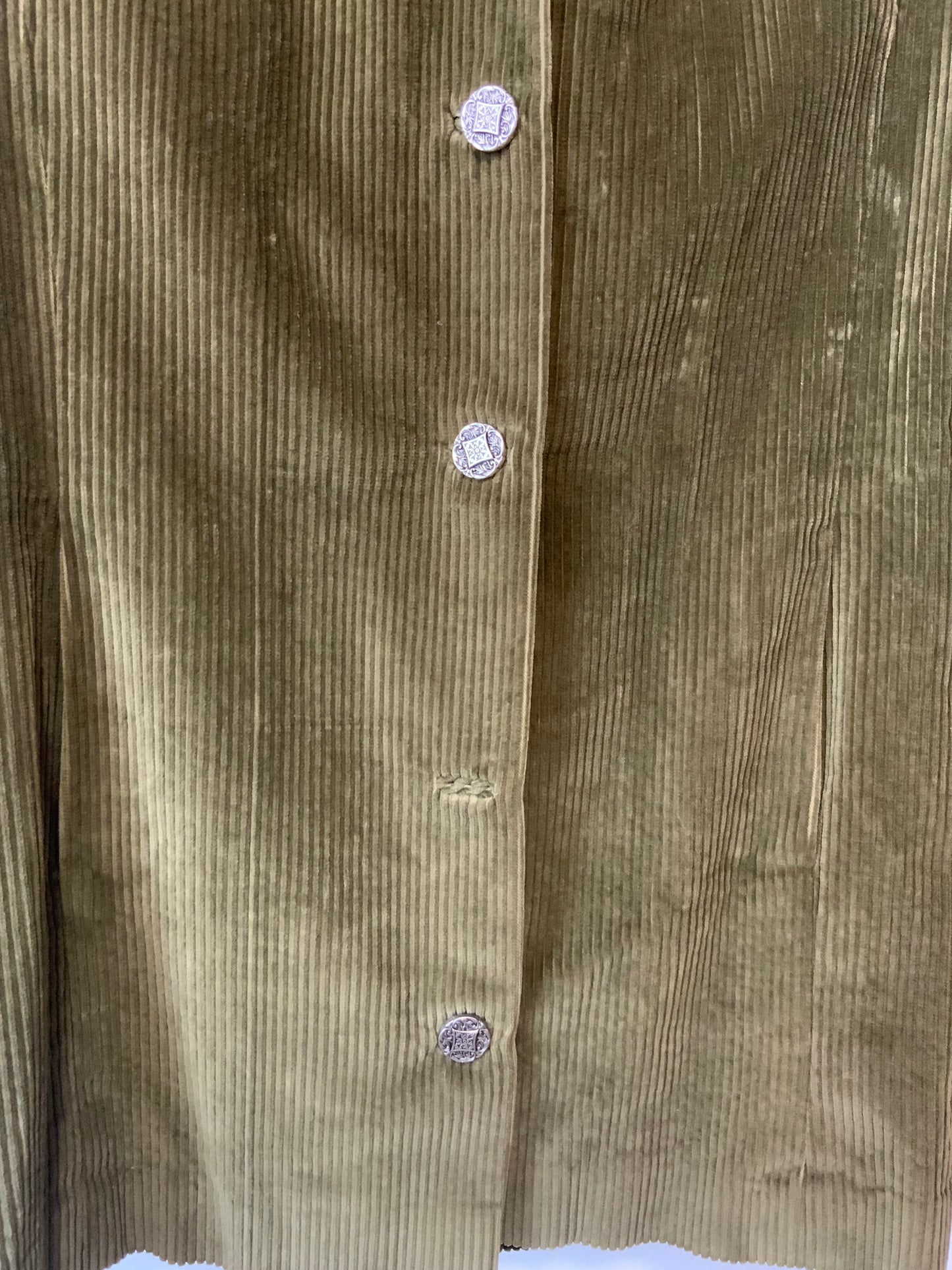 Veste Velours Ancienne Vintage Création faites à la main Couture Velours côtelé