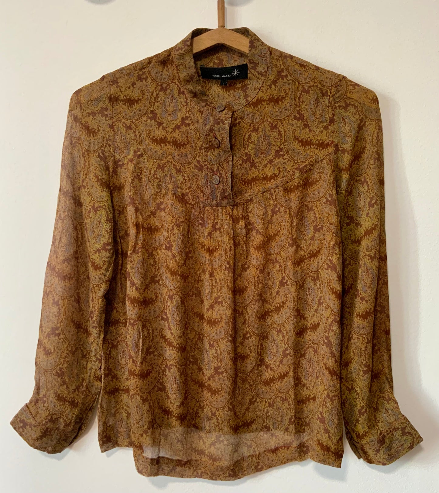 Blouse Chemisier pure soie Isabel Marant Vintage 90 Étoile Baroque
