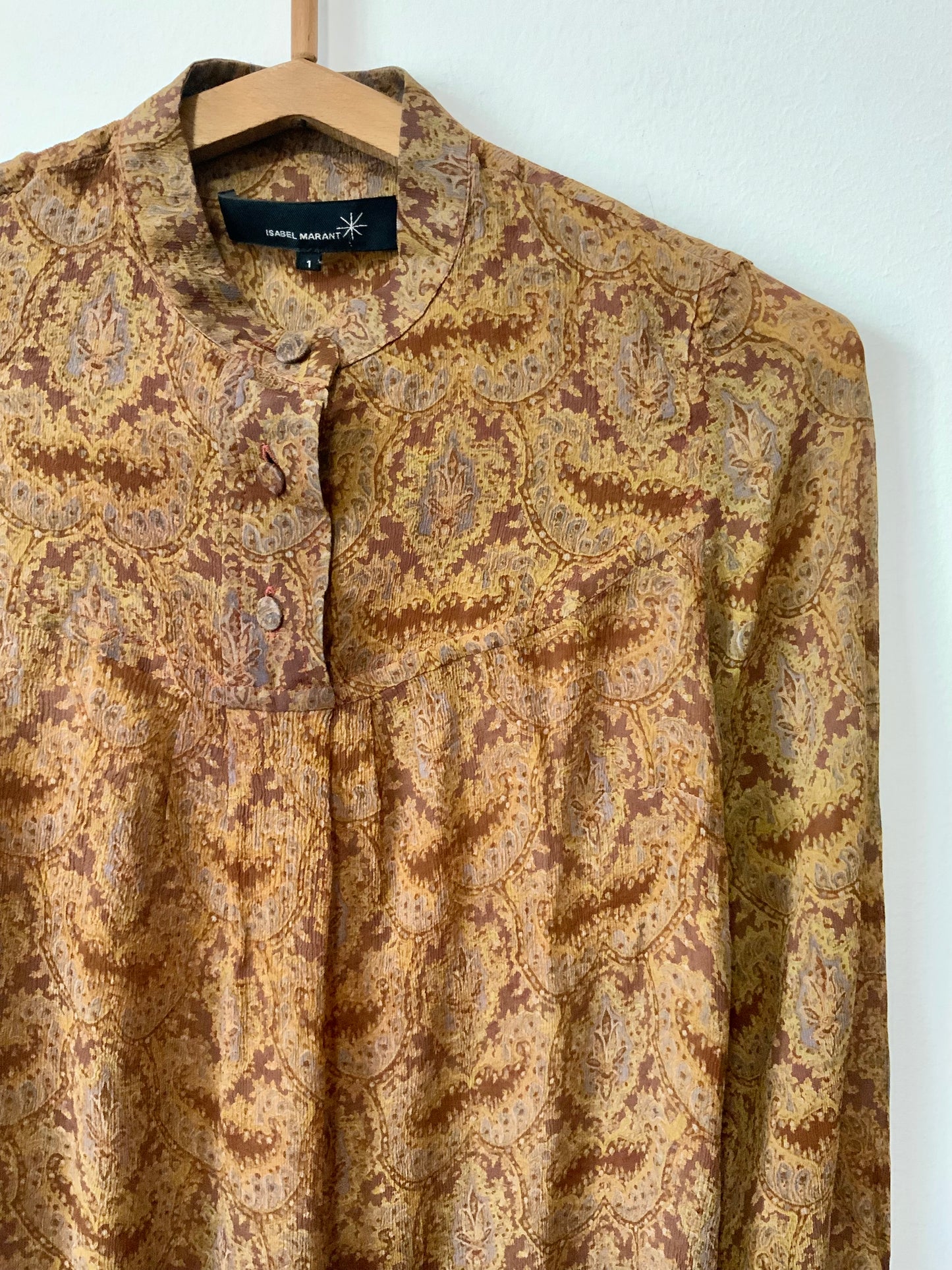 Blouse Chemisier pure soie Isabel Marant Vintage 90 Étoile Baroque