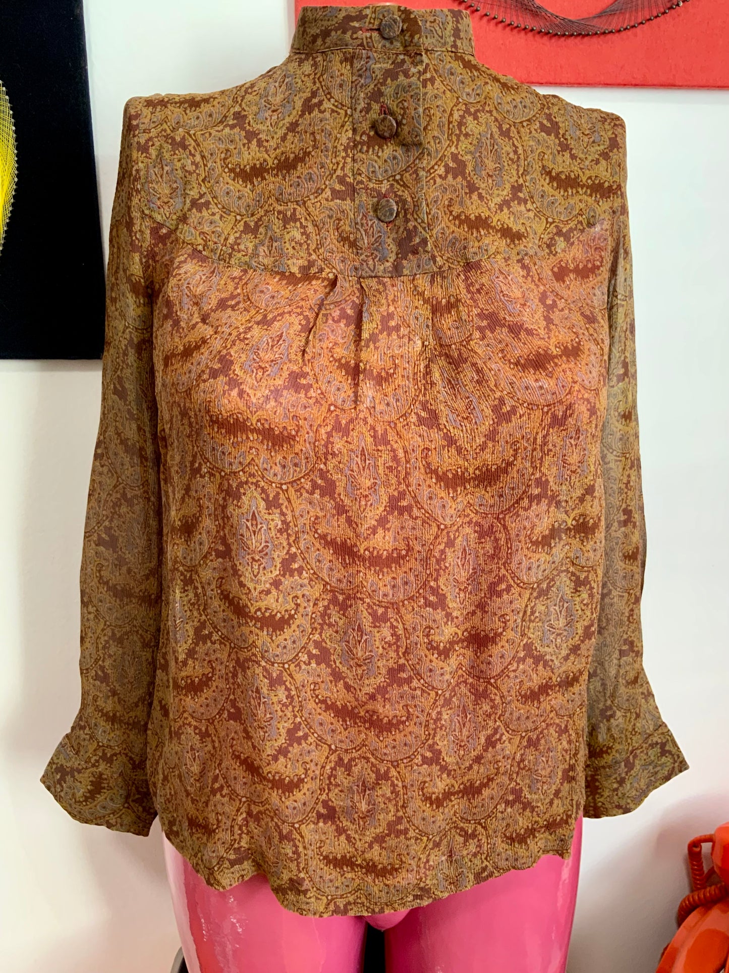 Blouse Chemisier pure soie Isabel Marant Vintage 90 Étoile Baroque