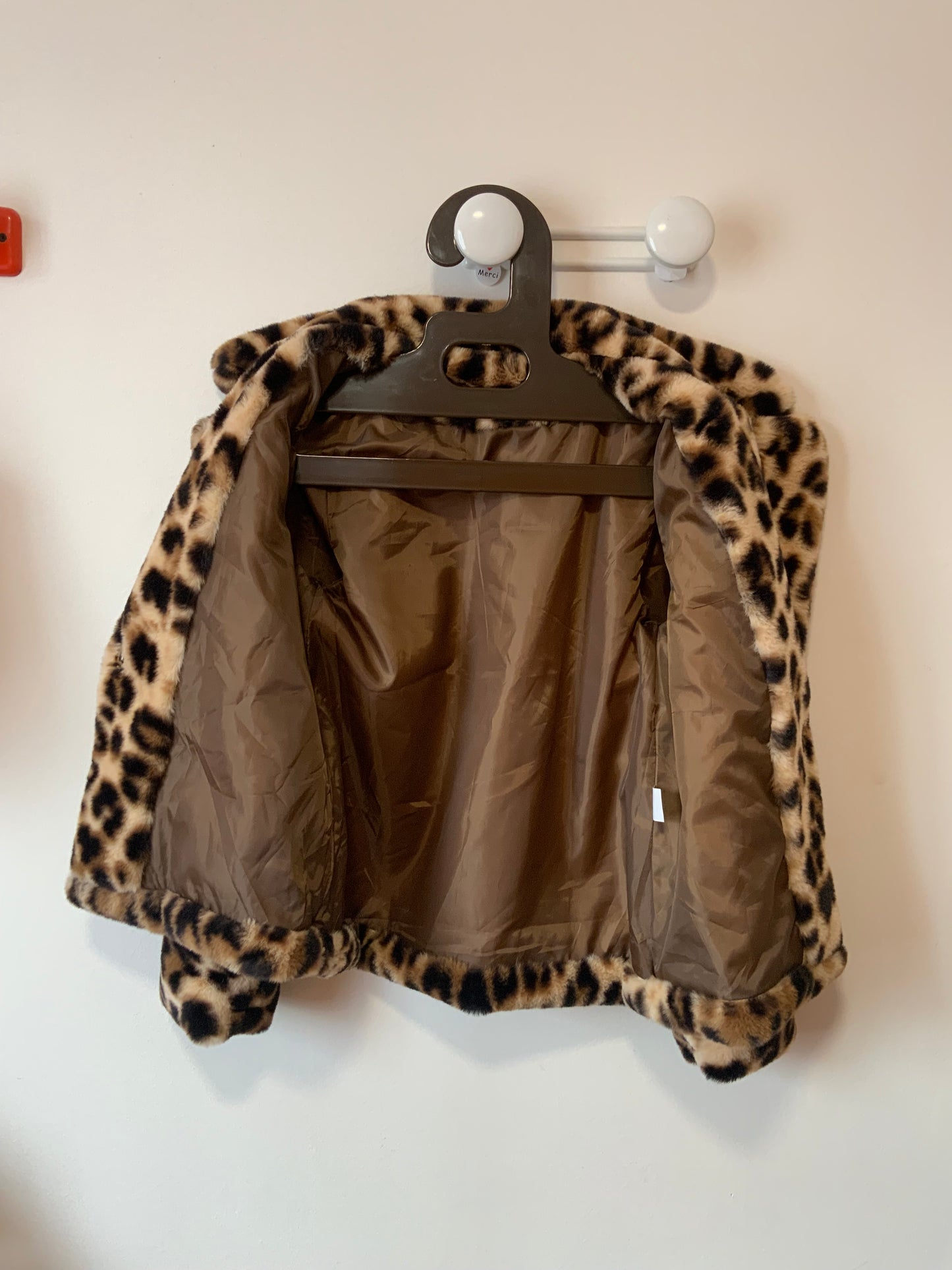 Manteau court fausse fourrure Léopard Vintage 2000’