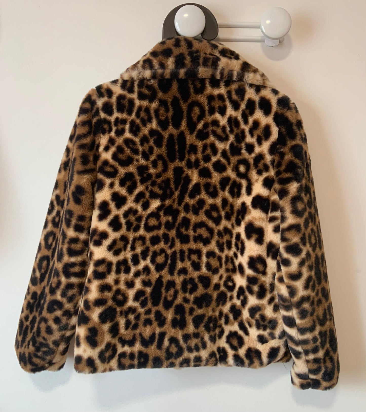 Manteau court fausse fourrure Léopard Vintage 2000’